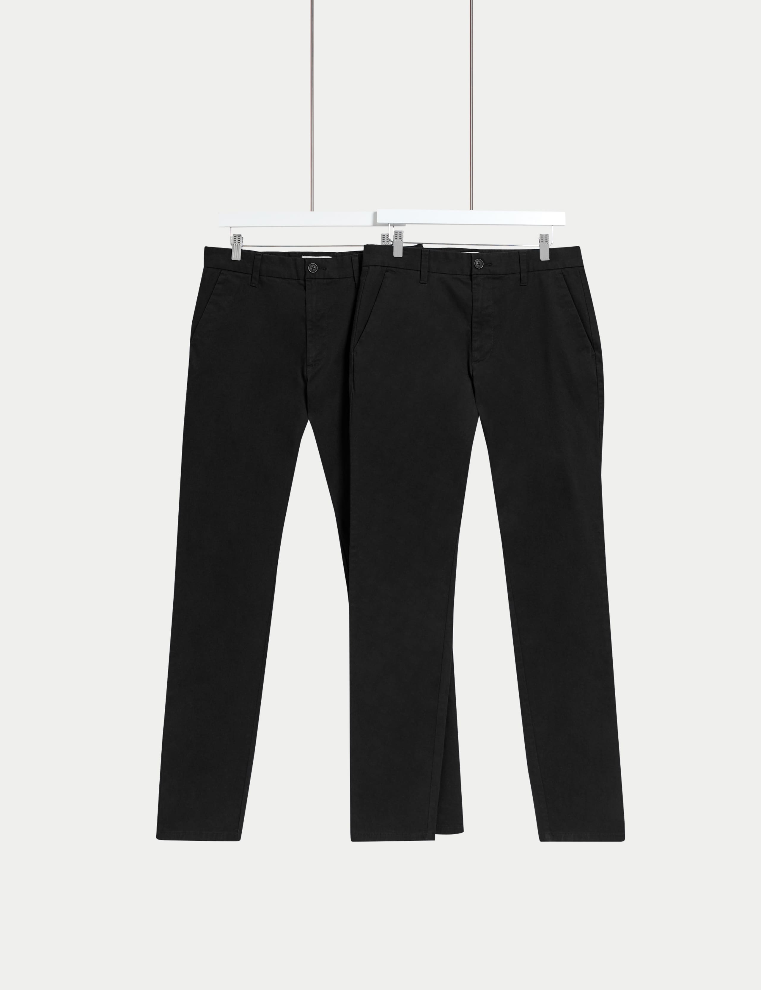 2pk Slim Fit Stretch Chinos