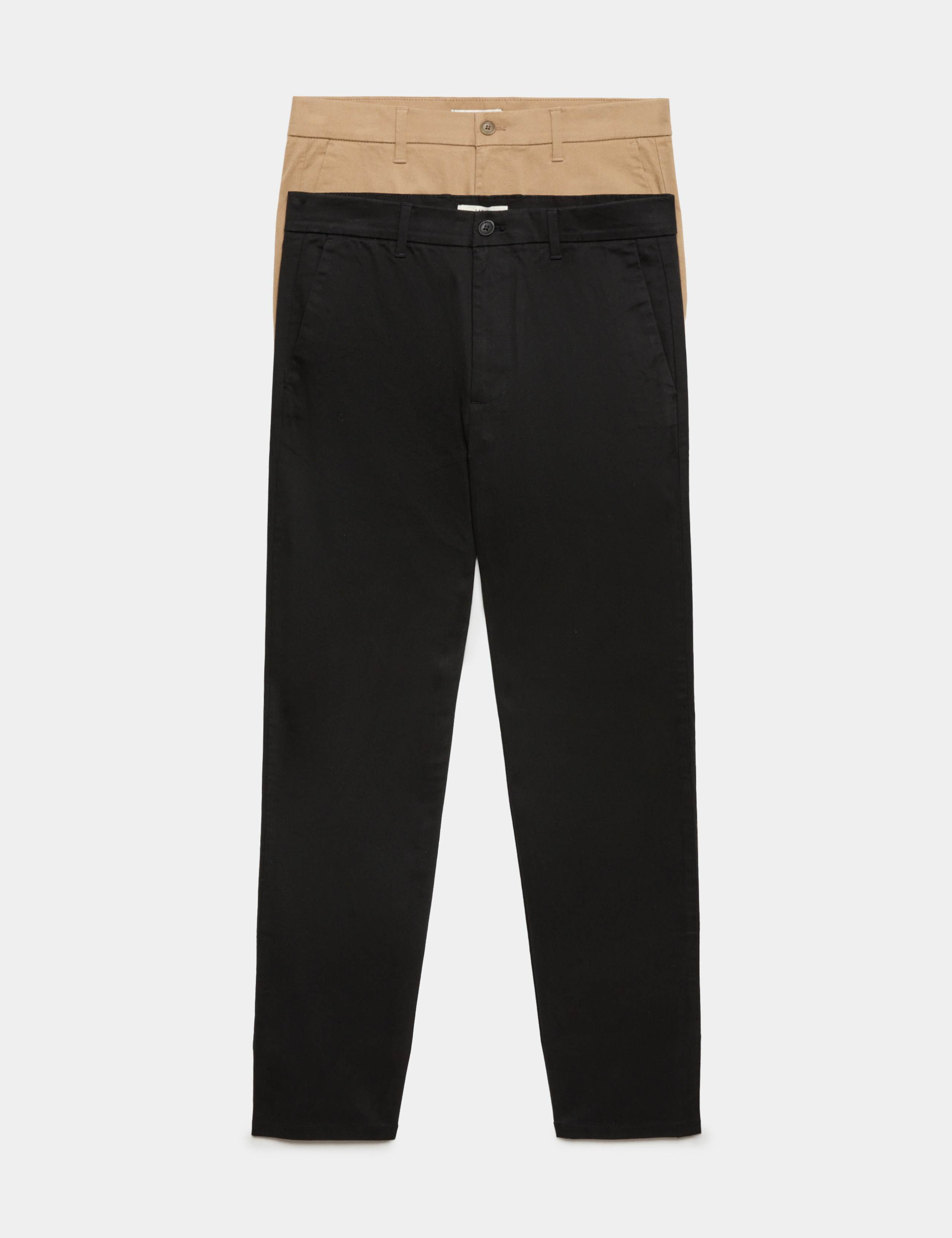 2 Pack Regular Fit Stretch Chinos