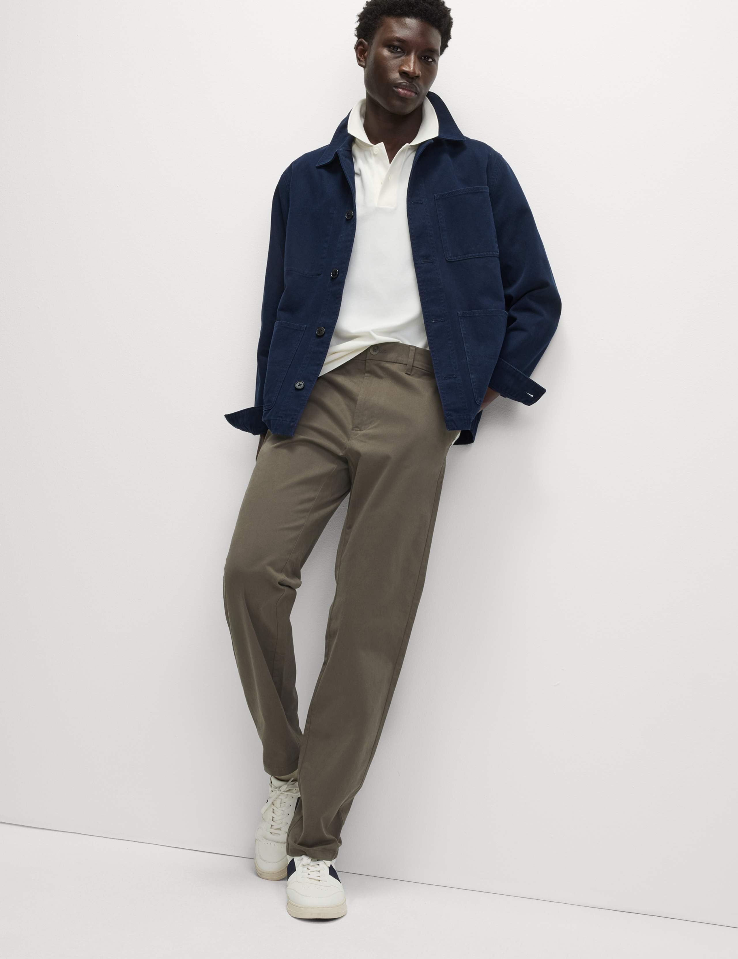 Regular Fit Elasticated Waist Chinos
