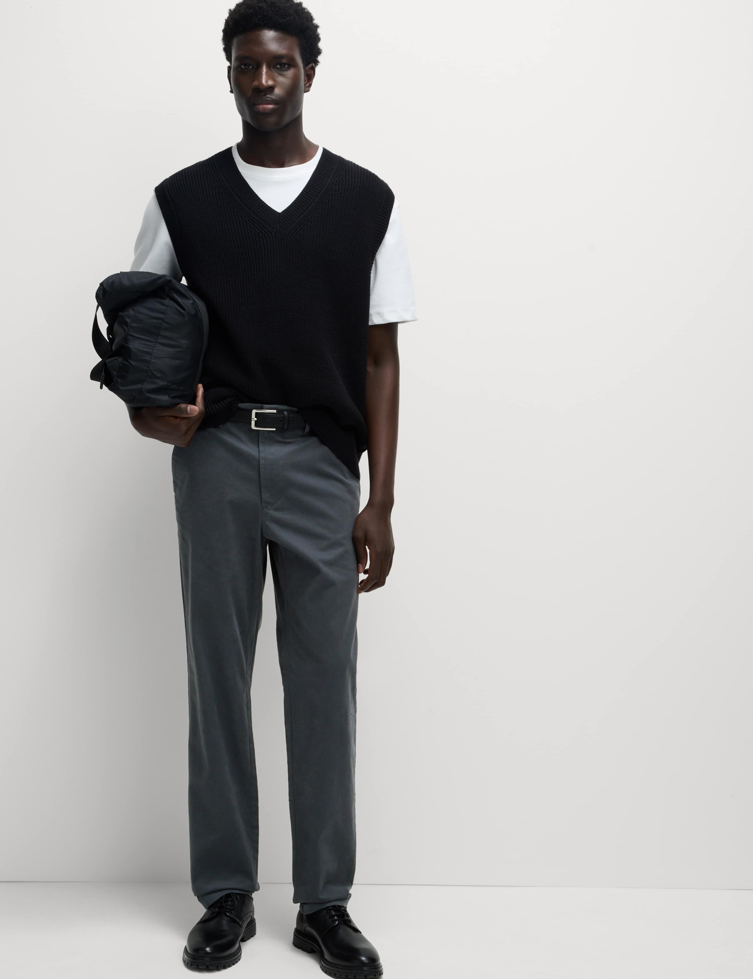 Regular Fit Elasticated Waist Chinos