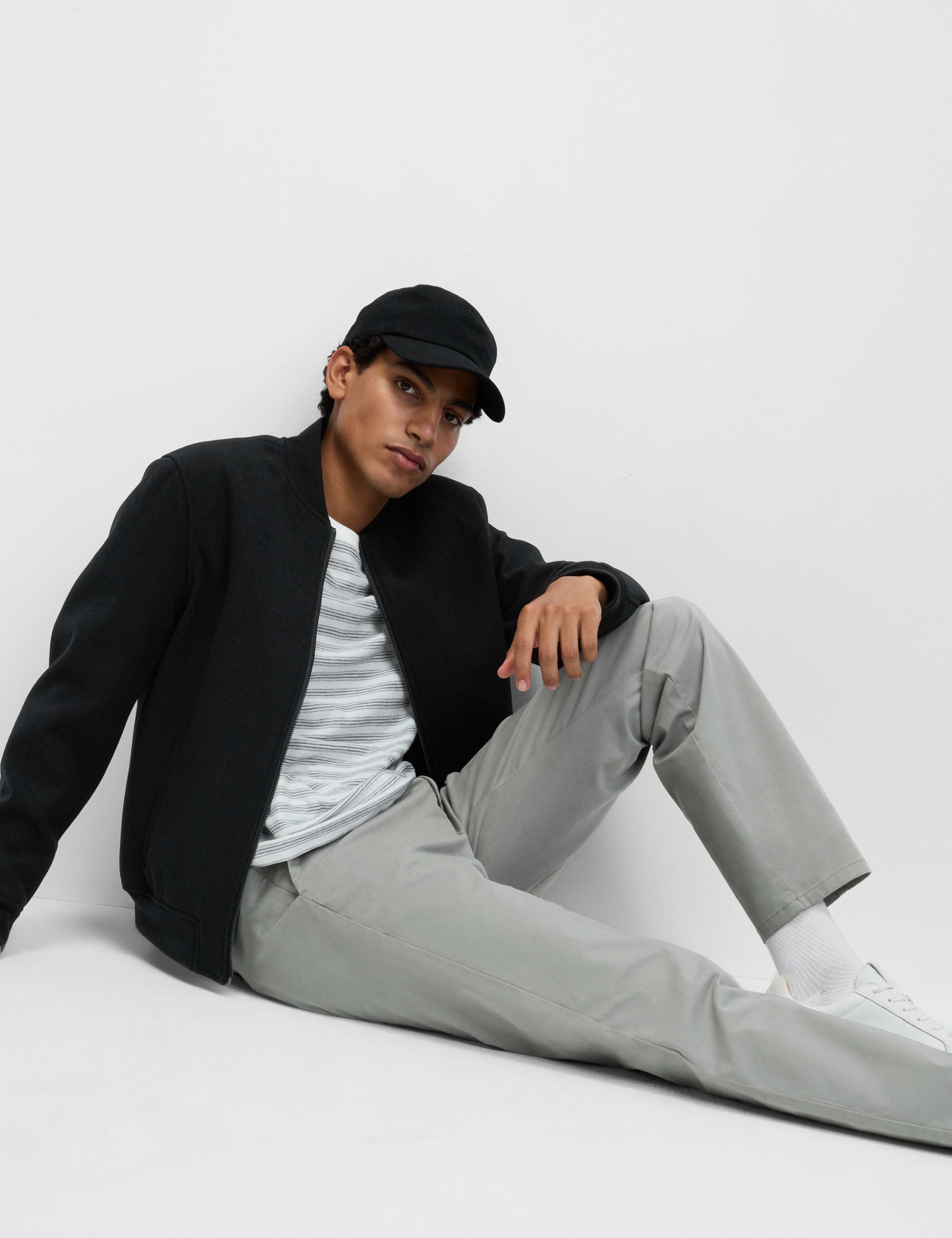 Regular Fit Elasticated Waist Chinos