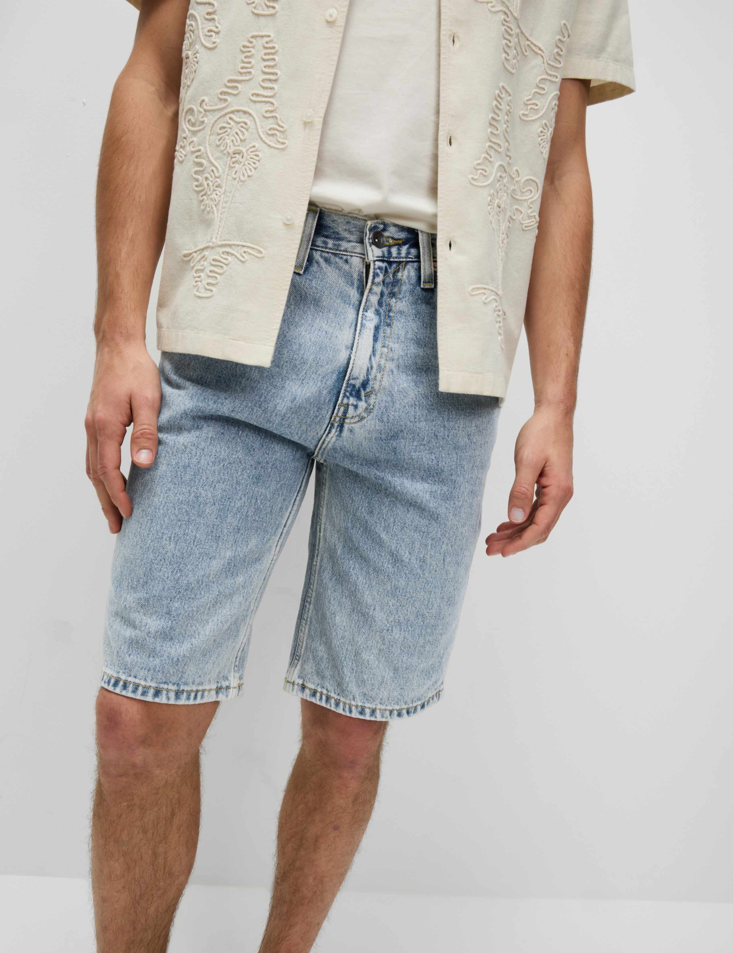 Authentic Relaxed Straight Fit Denim Shorts