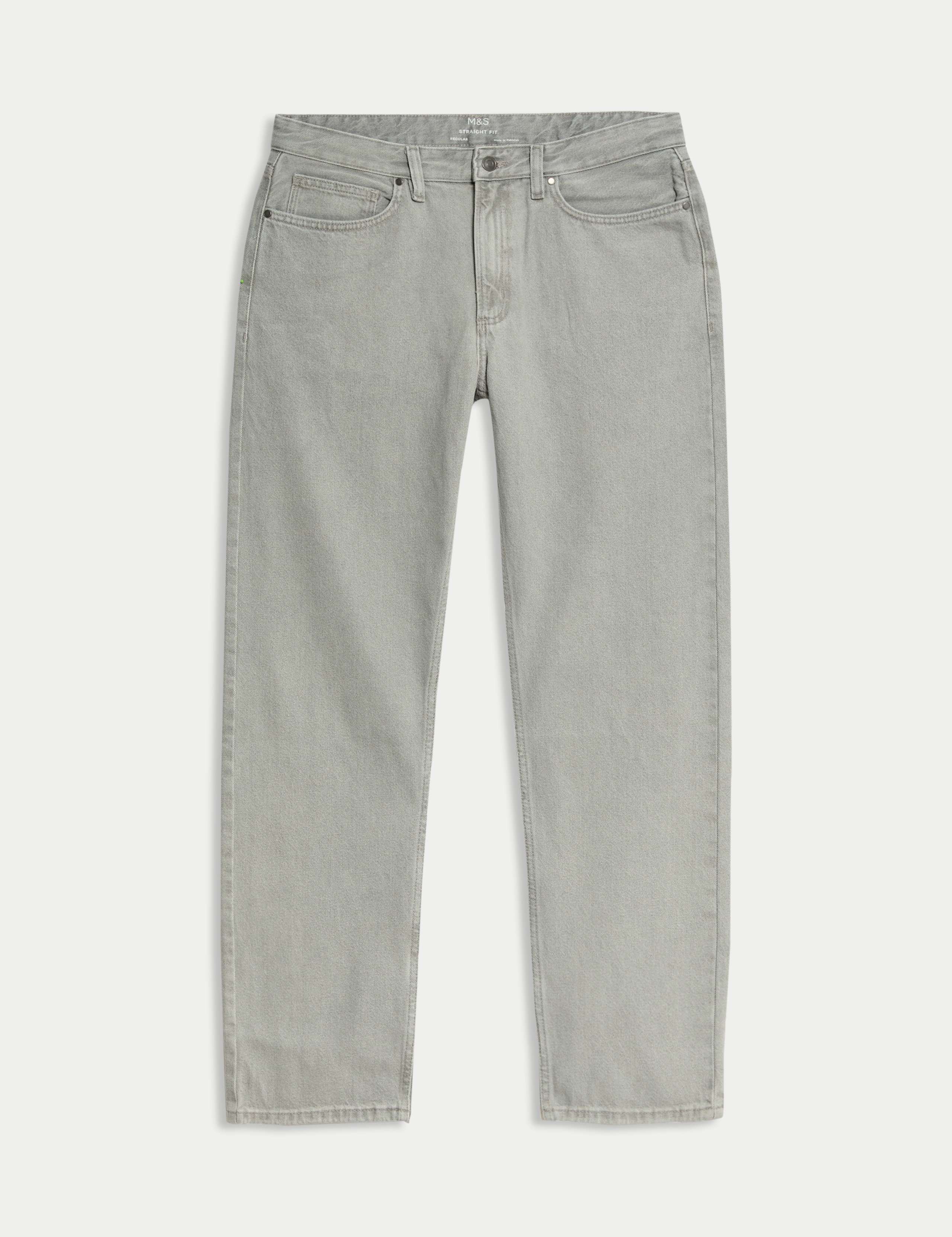 Straight Fit Pure Cotton Jeans