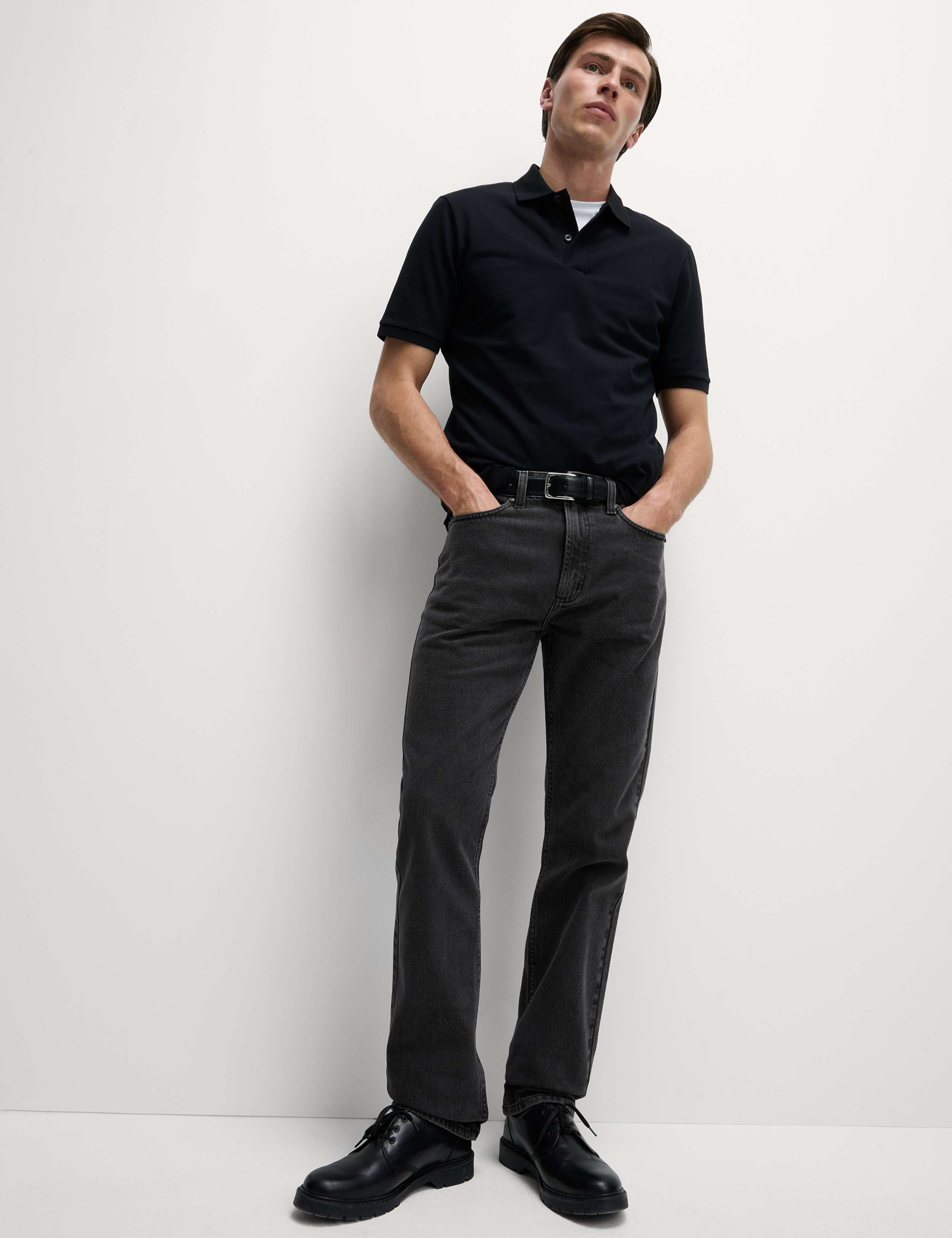 Straight Fit Pure Cotton Jeans