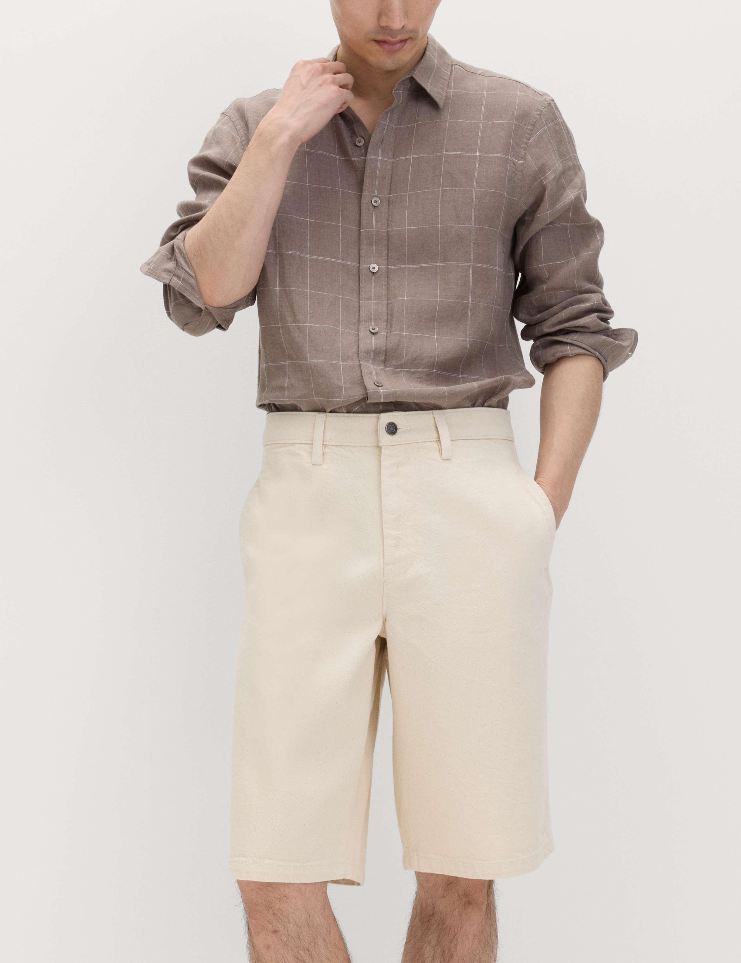 Regular Fit Pure Cotton Denim Shorts