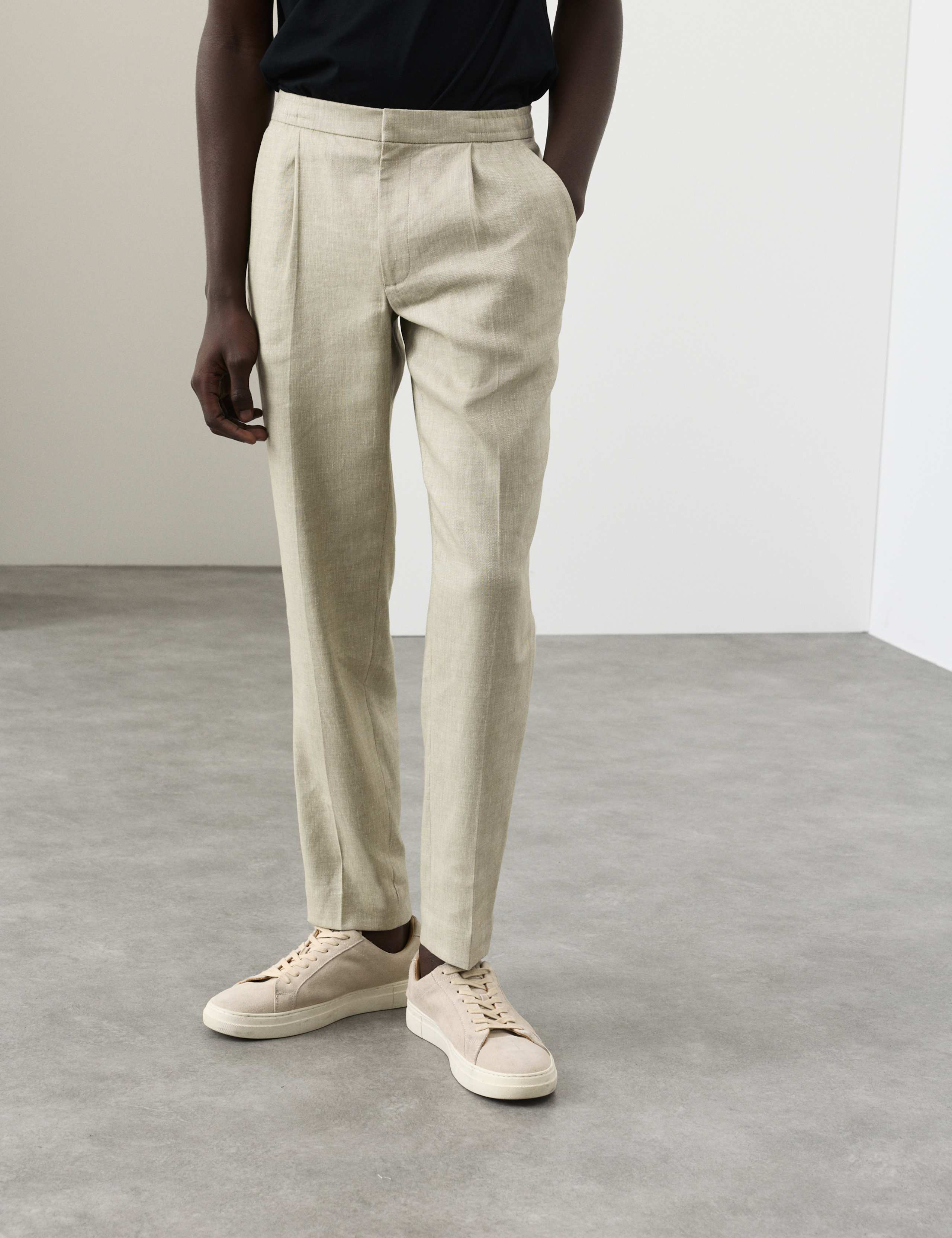 Performance Linen Blend Suit Trousers