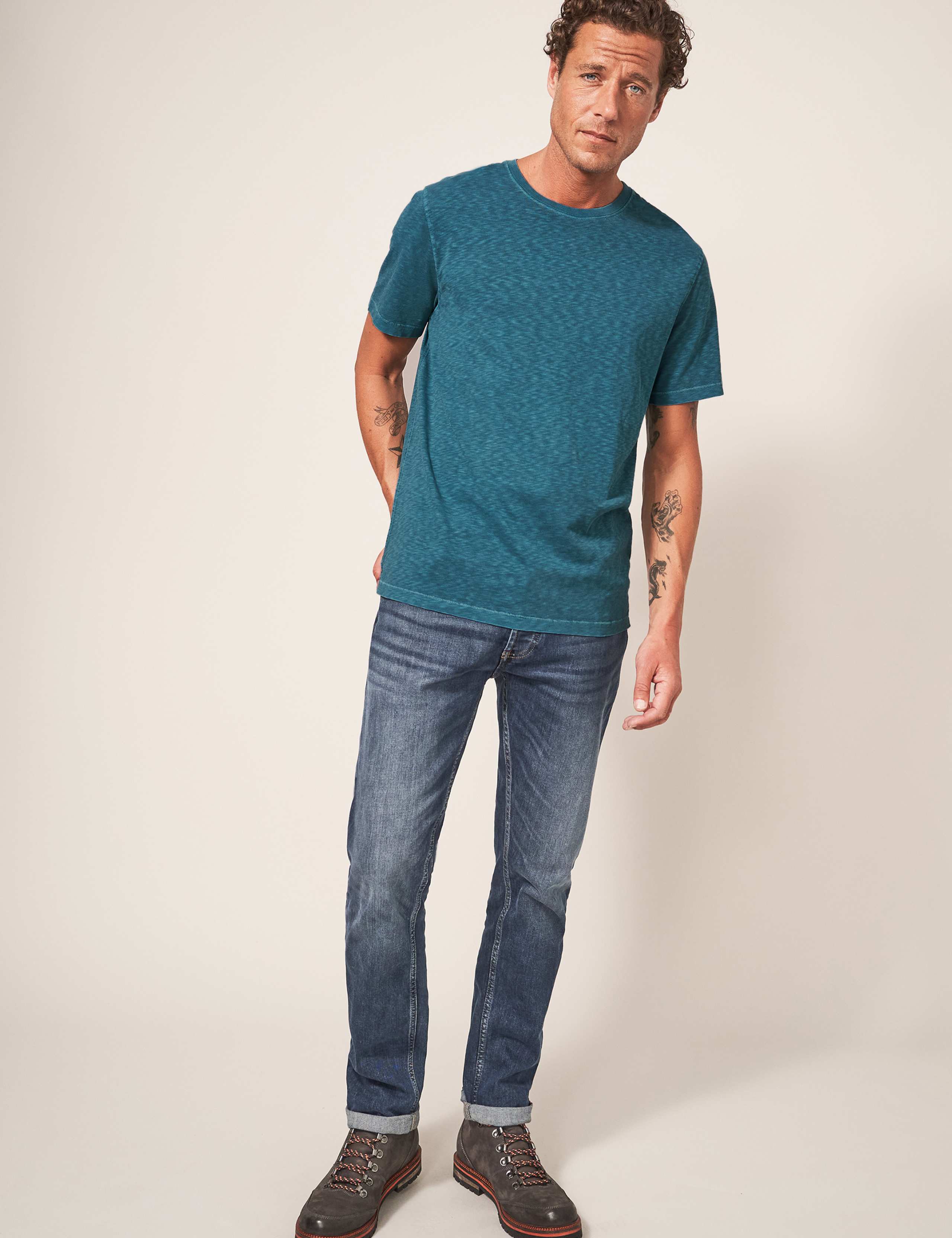 Pure Cotton Crew Neck T-Shirt