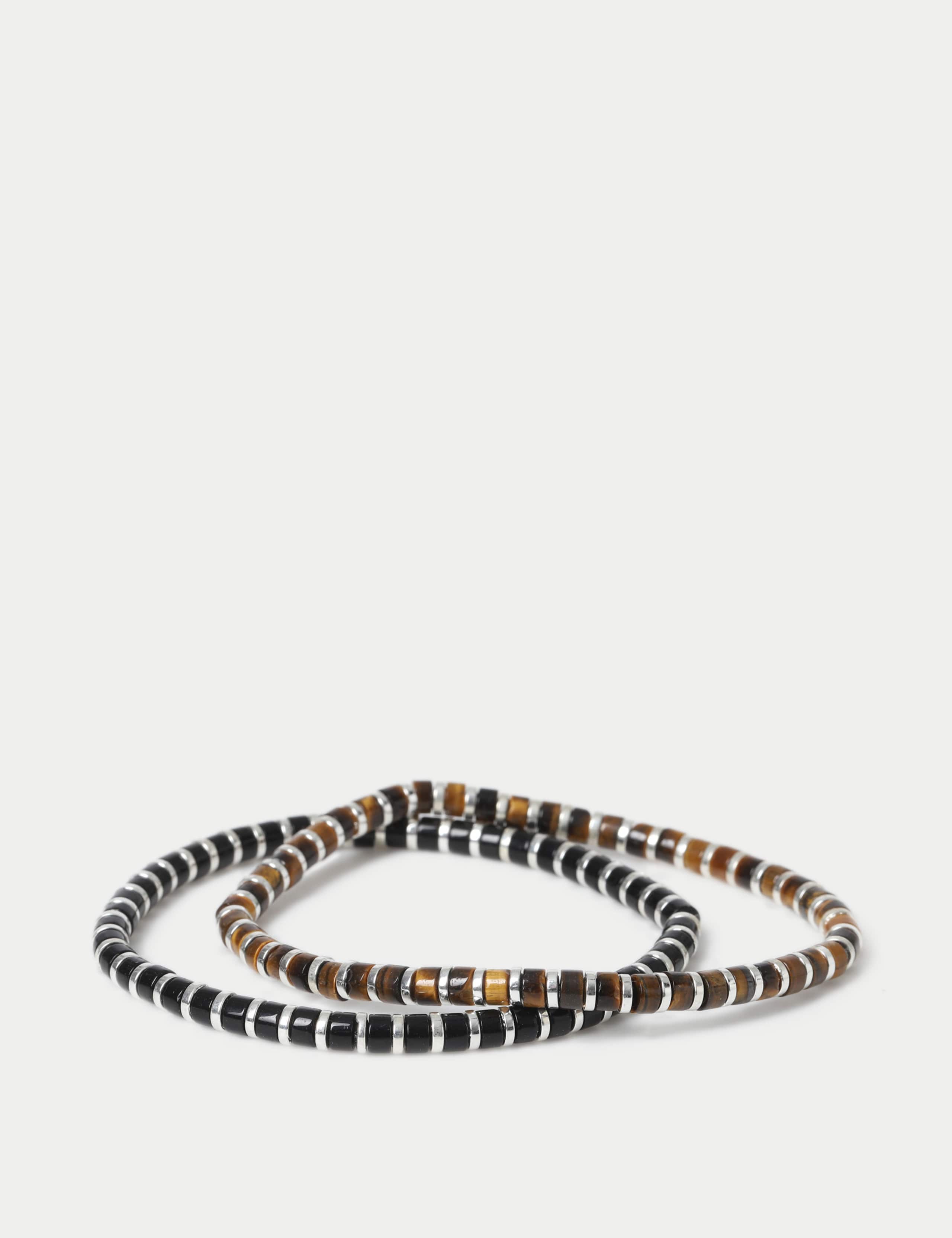 2 Pack Natural Stone Stretch Bracelet