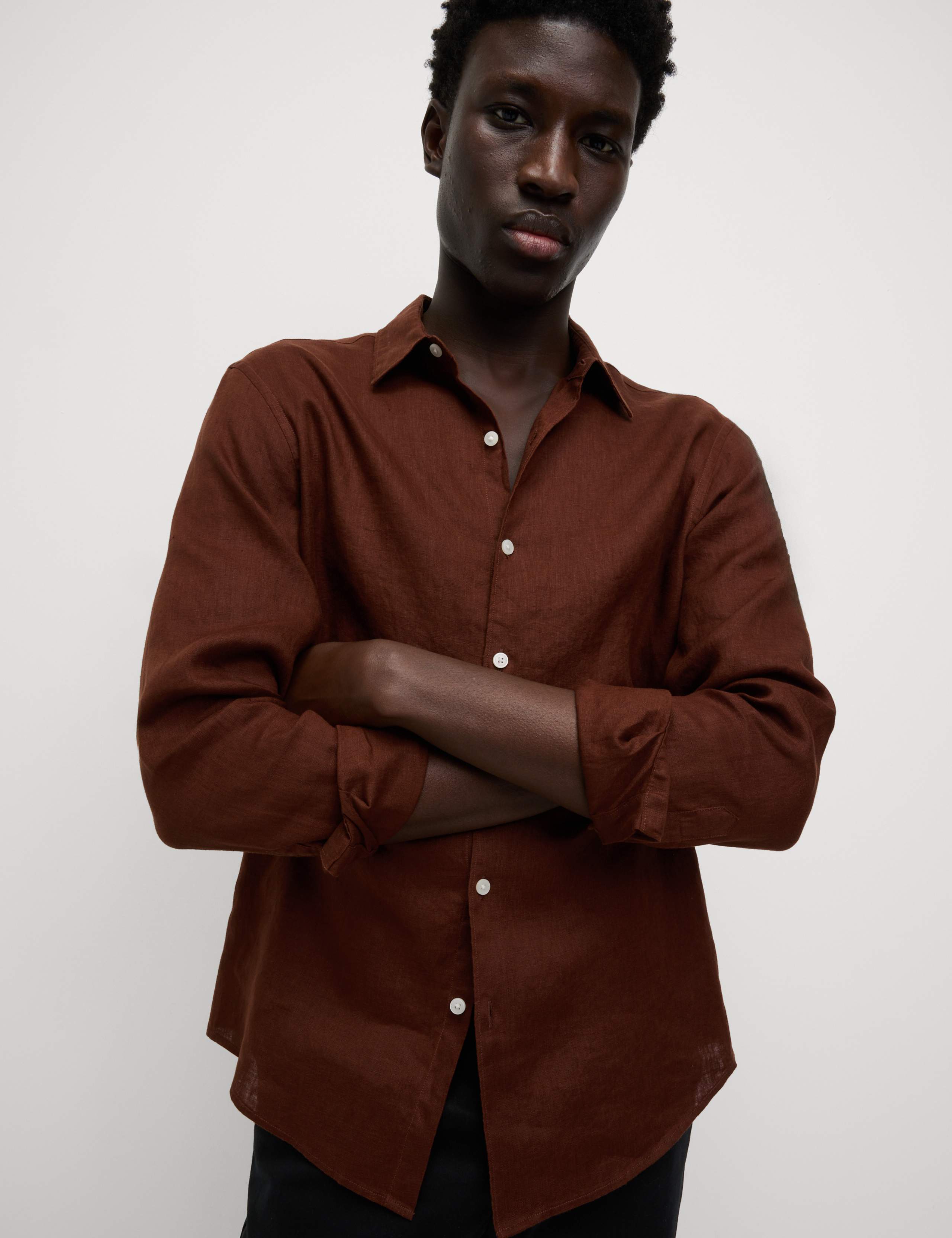 Regular Fit Pure Linen Shirt
