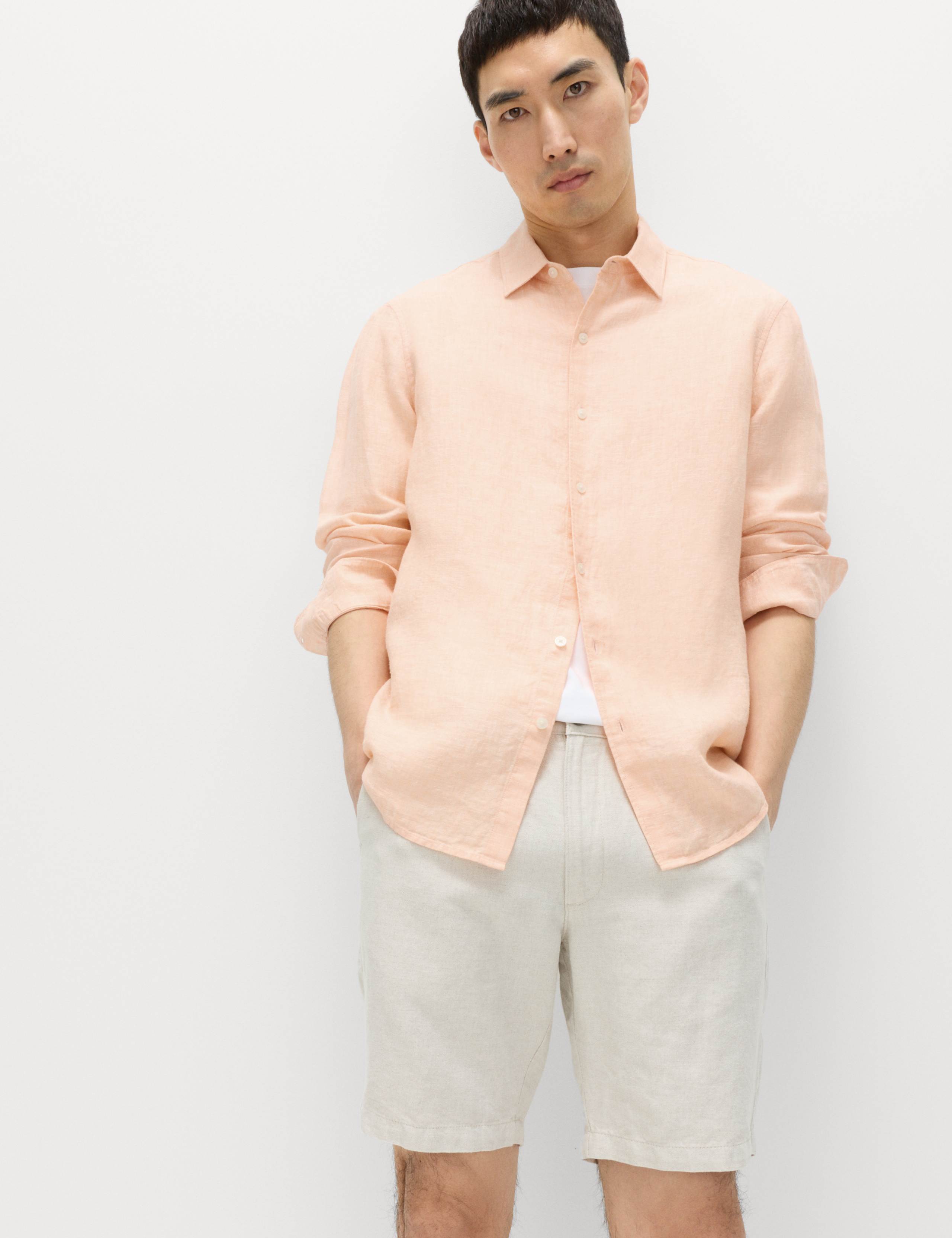 Regular Fit Pure Linen Shirt