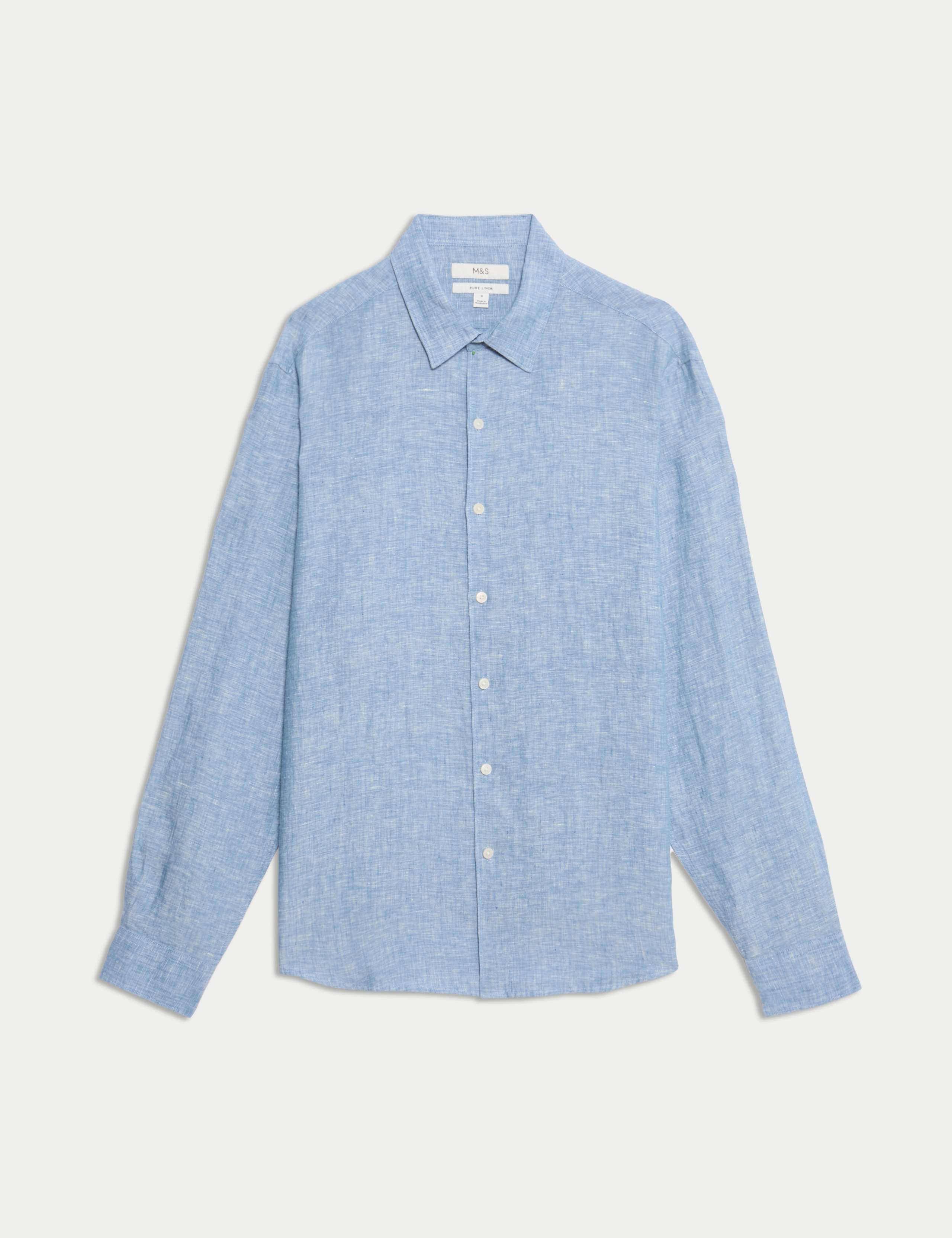 Regular Fit Pure Linen Shirt