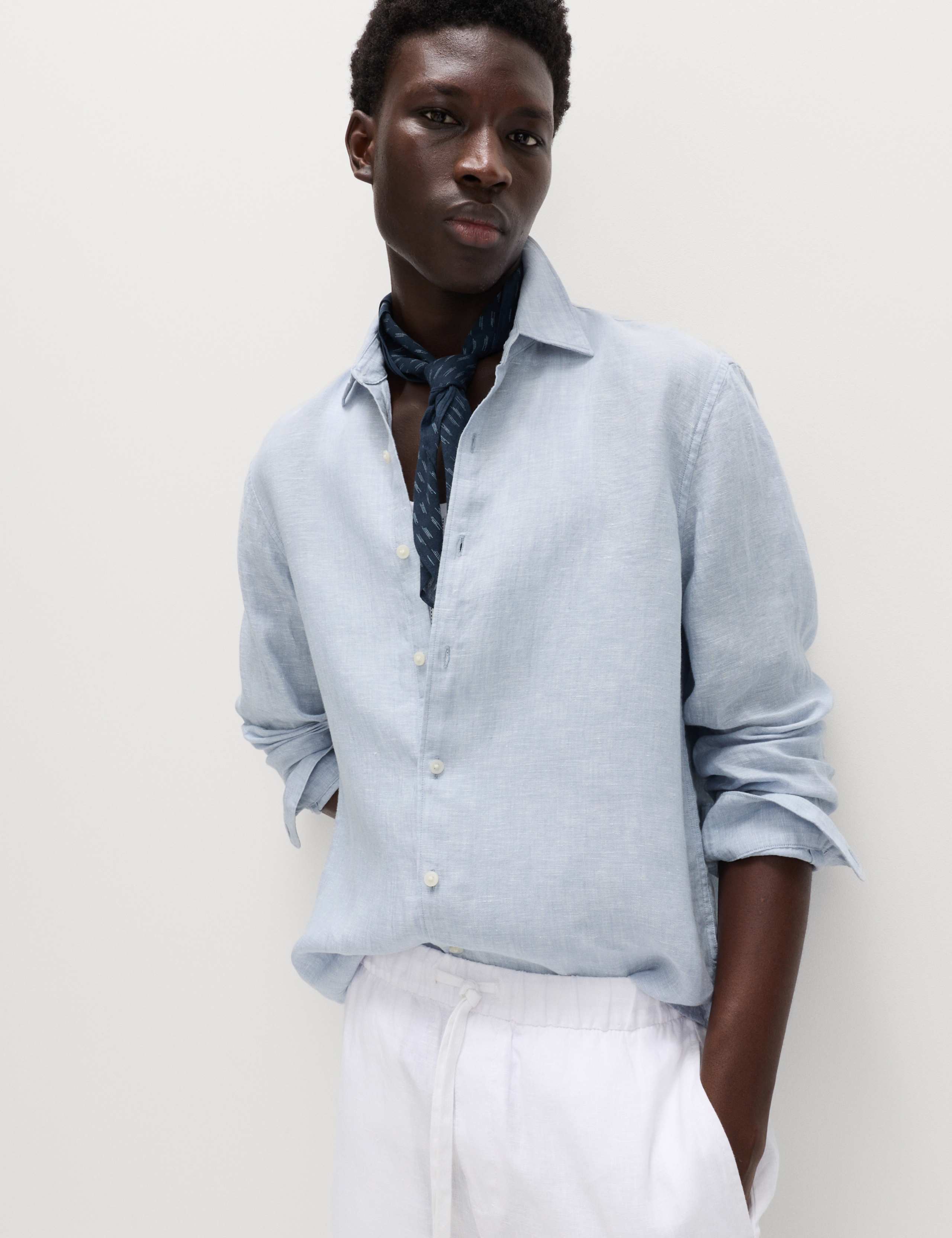 Regular Fit Pure Linen Shirt