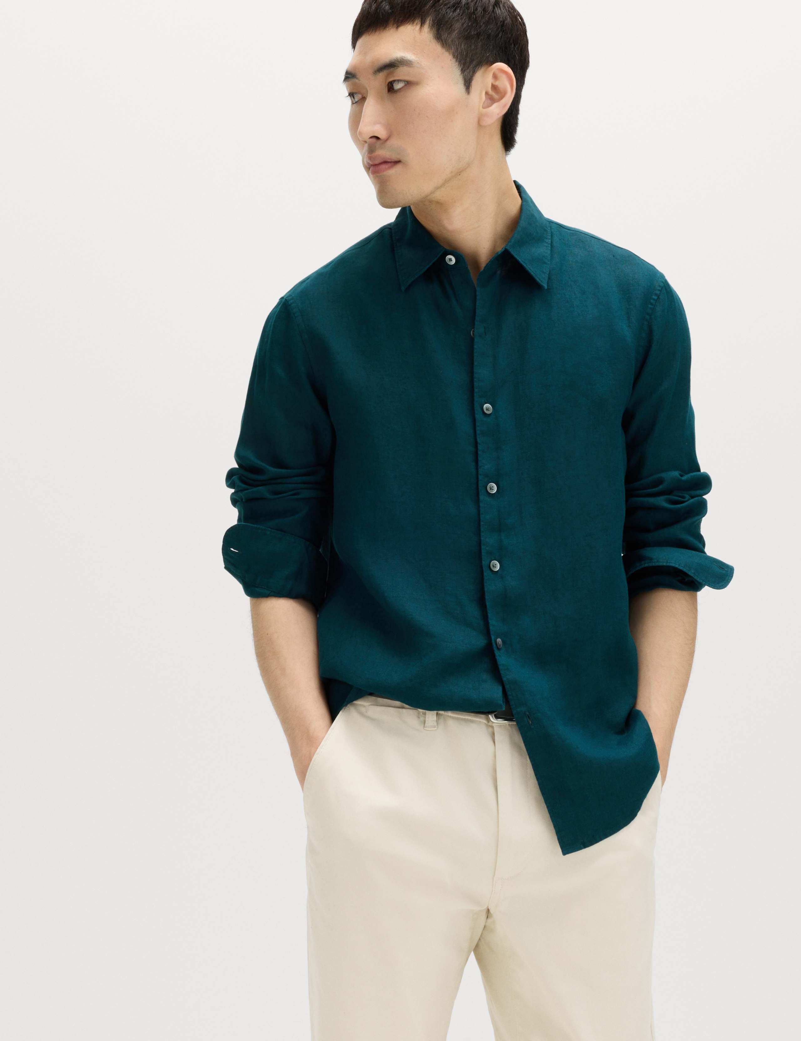 Regular Fit Pure Linen Shirt