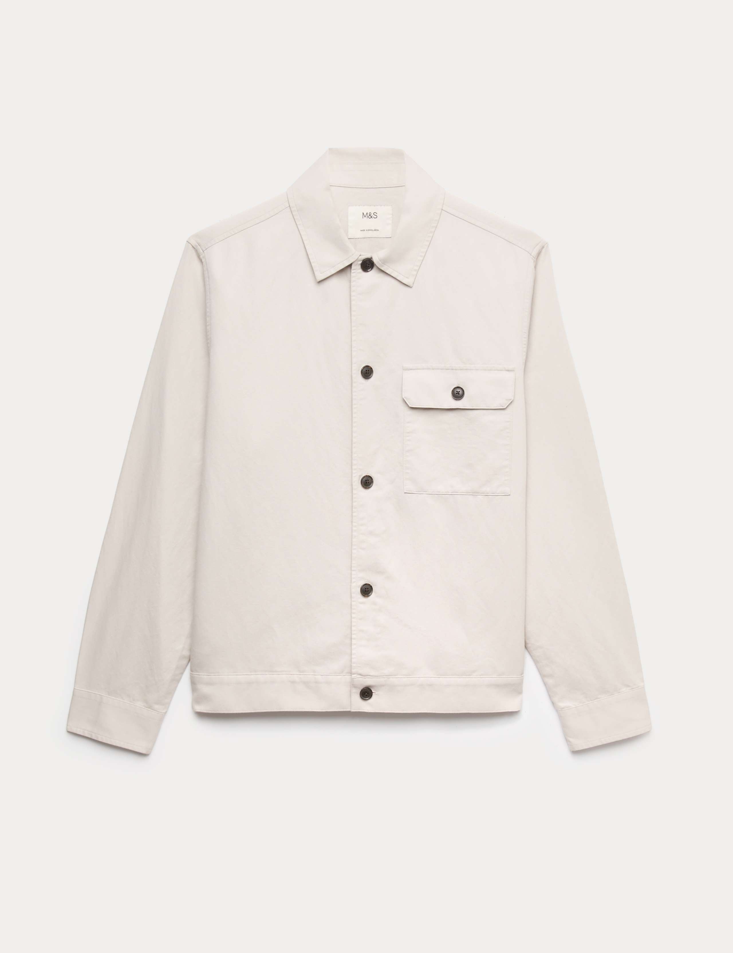 Cotton Linen Blend Overshirt