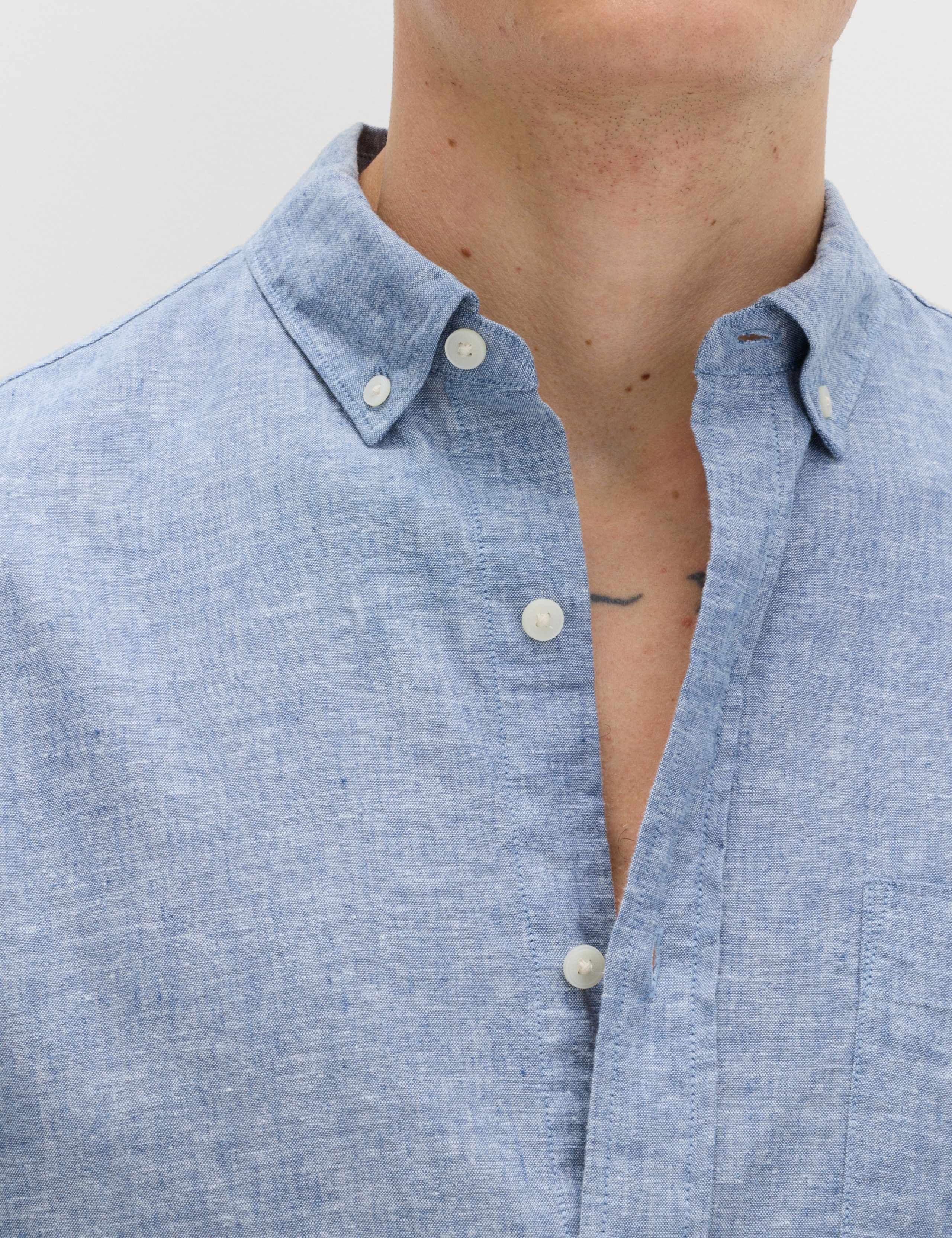 Regular Fit Cotton Linen Blend Shirt