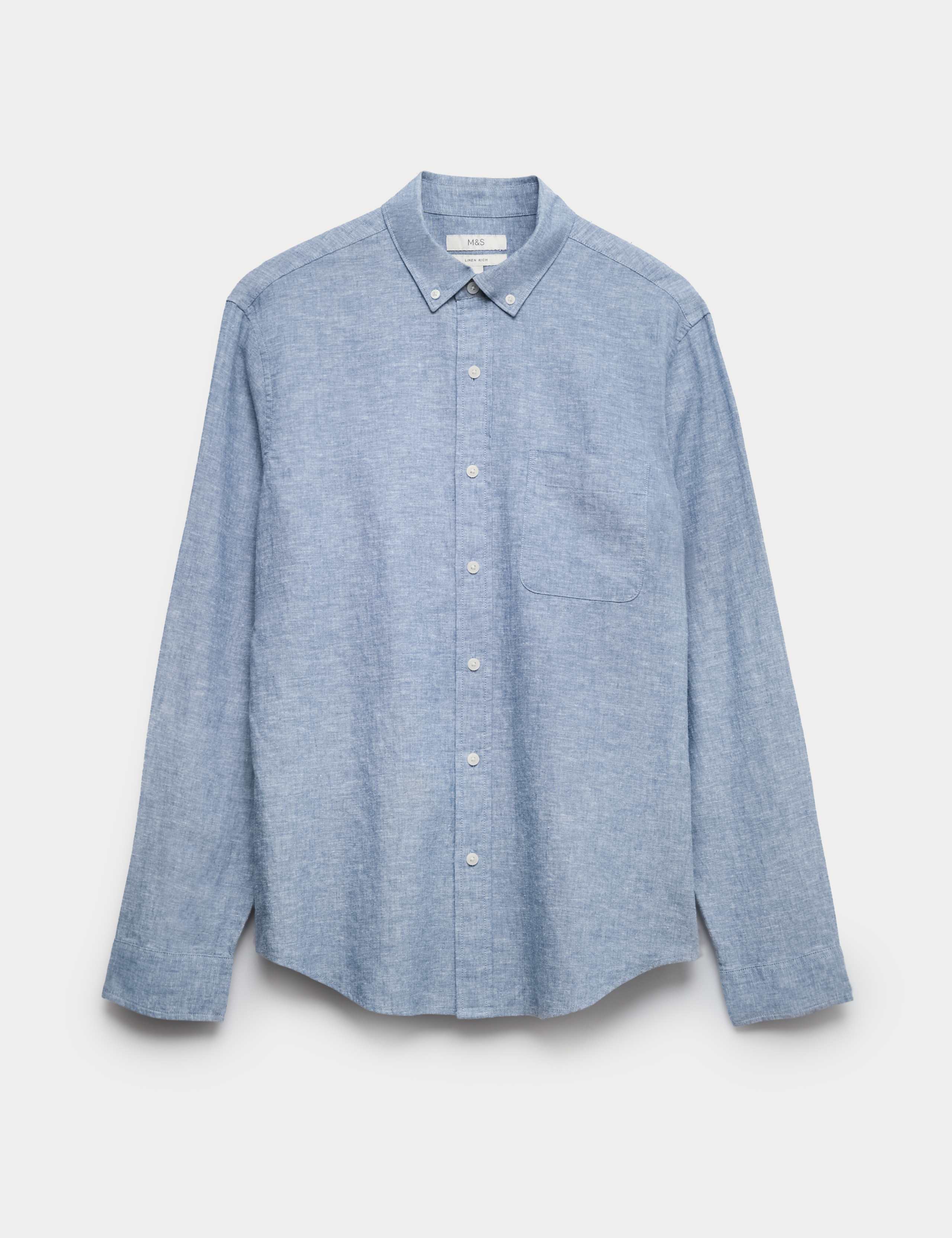 Regular Fit Cotton Linen Blend Shirt