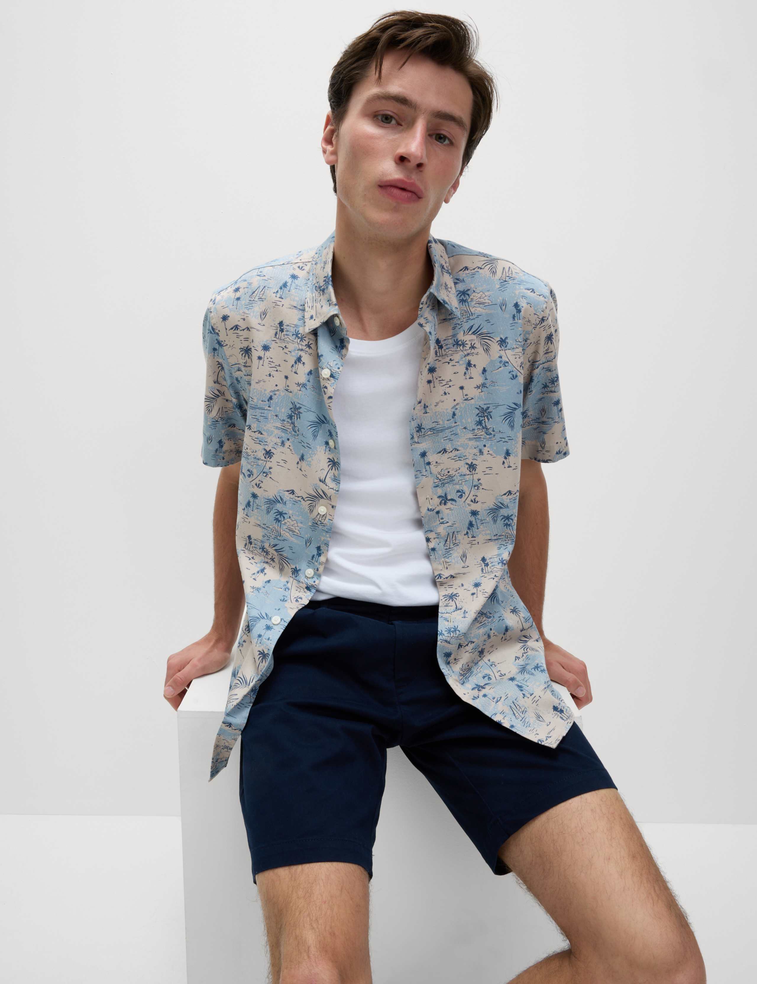 Pure Cotton Hawaiian Shirt