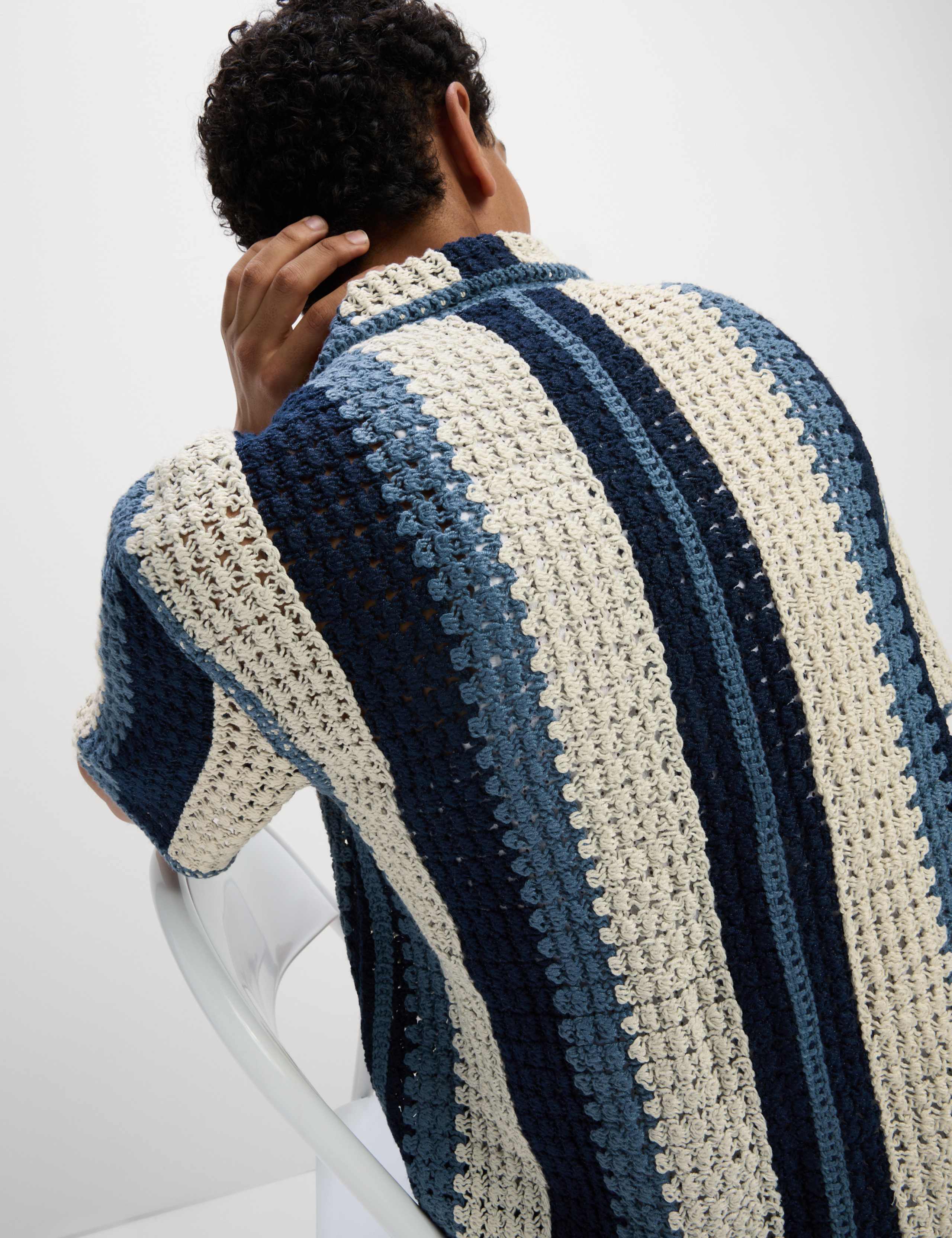 Relaxed Fit Knitted Striped Shirt