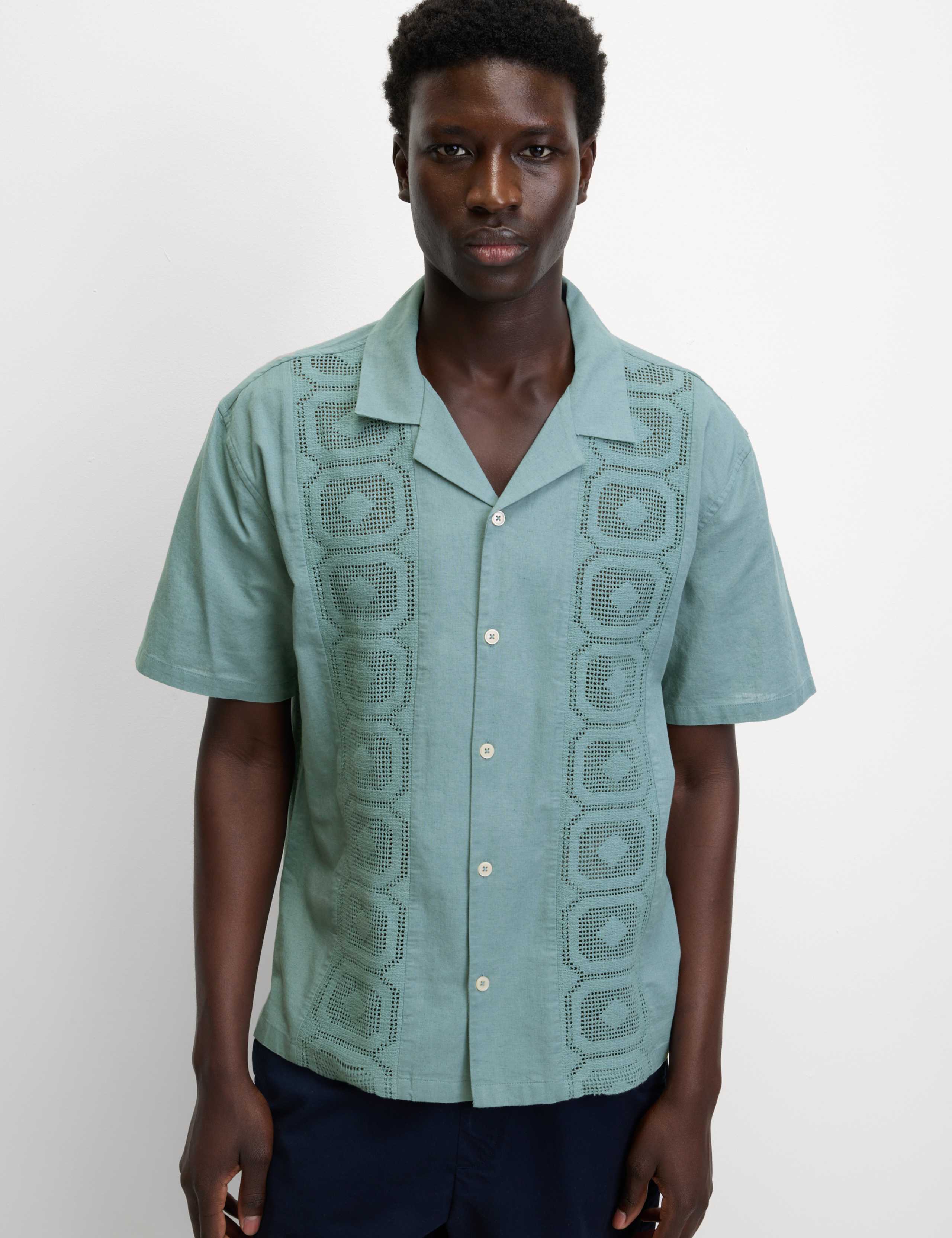 Relaxed Fit Cotton Rich Textured Shirt