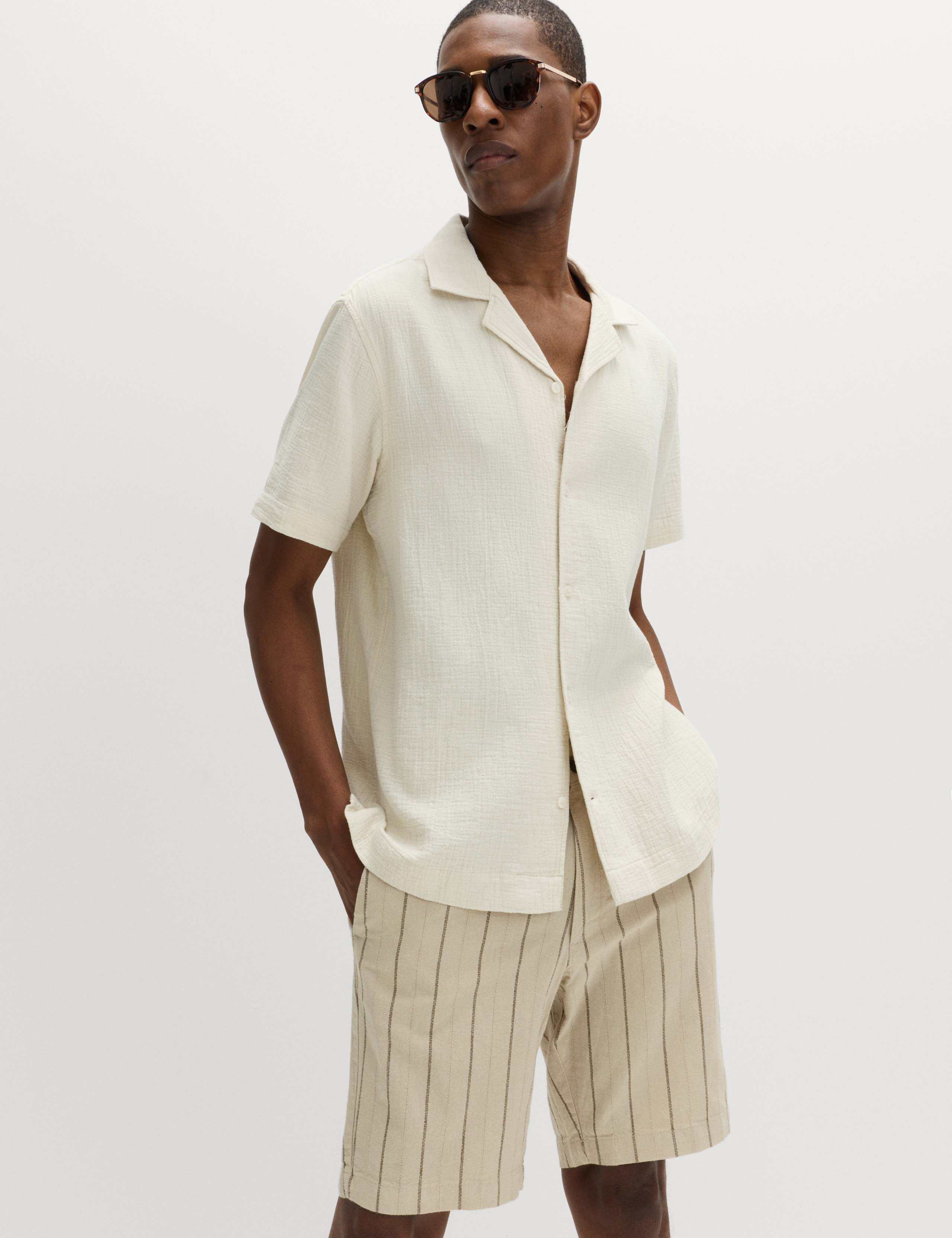 Pure Cotton Textured Shirt