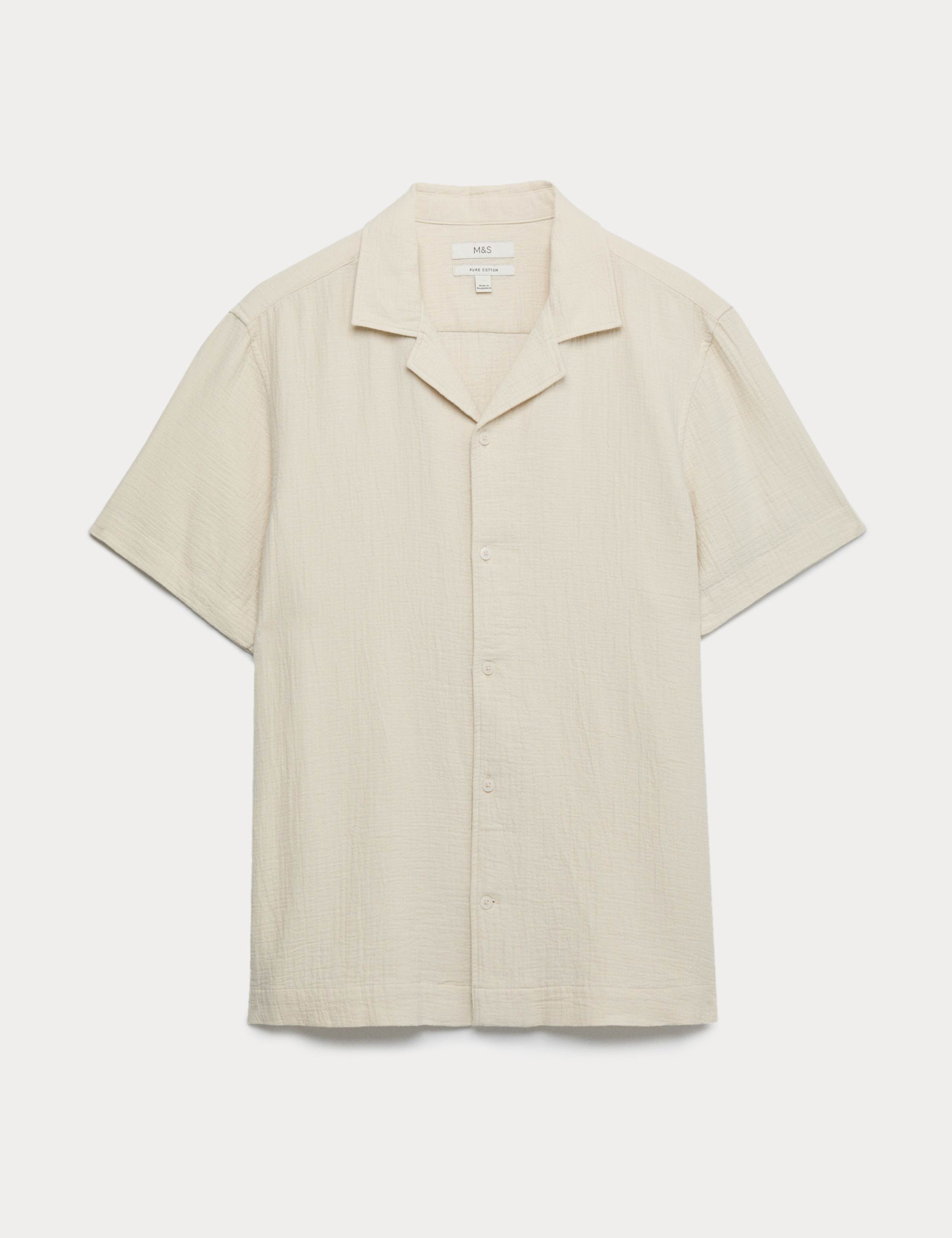 Pure Cotton Textured Shirt