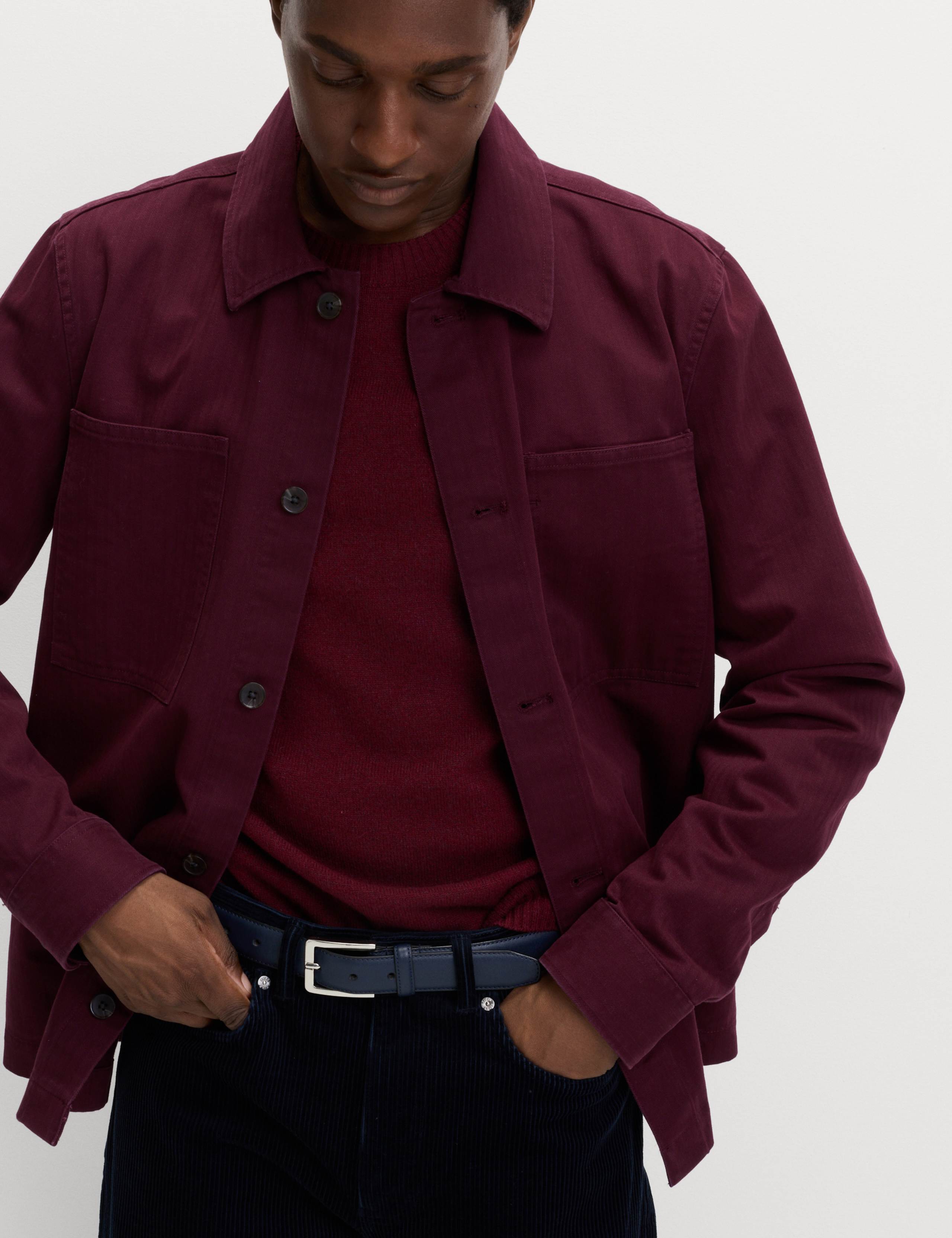 Pure Cotton Herringbone Overshirt​
