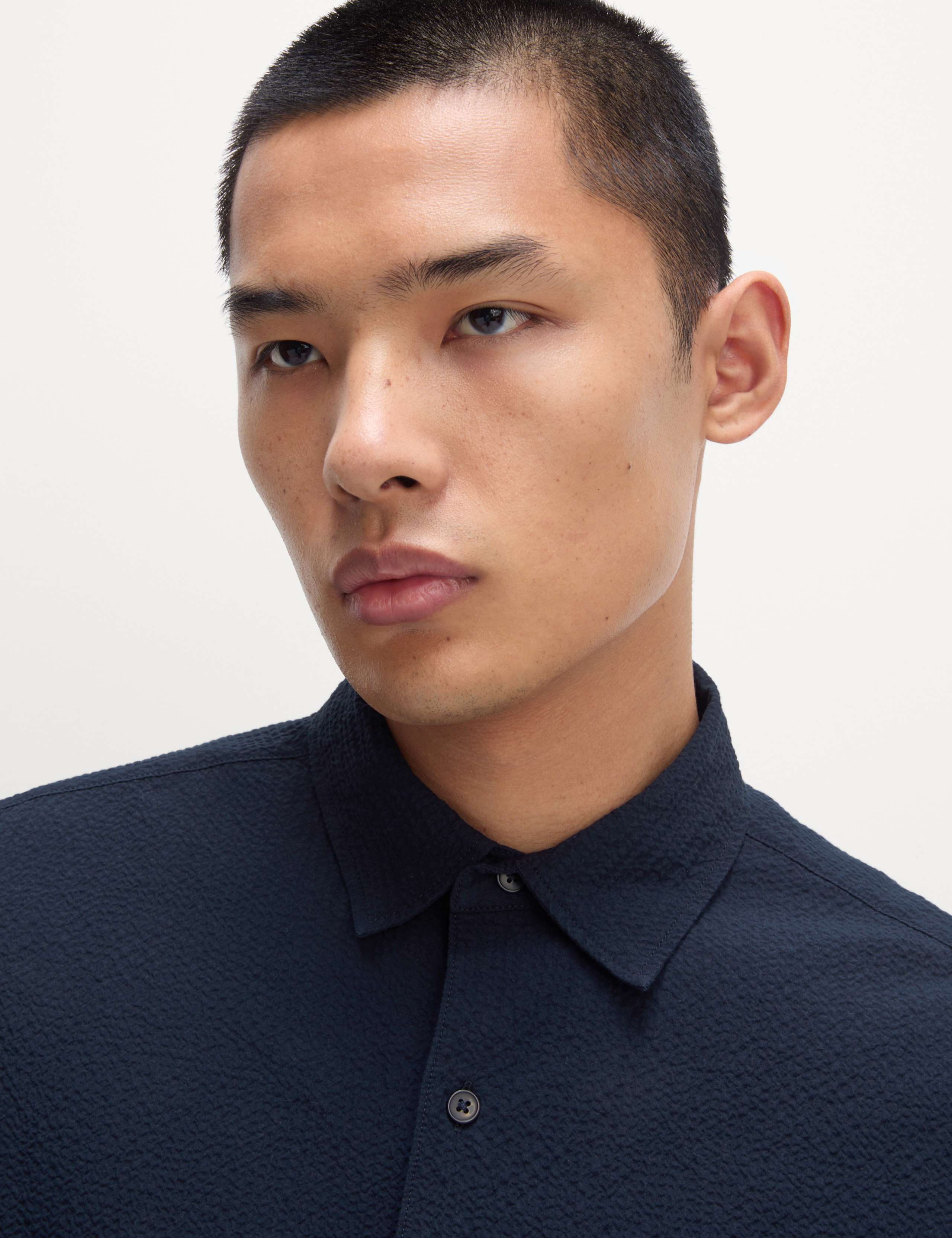 Cotton Rich Seersucker Shirt