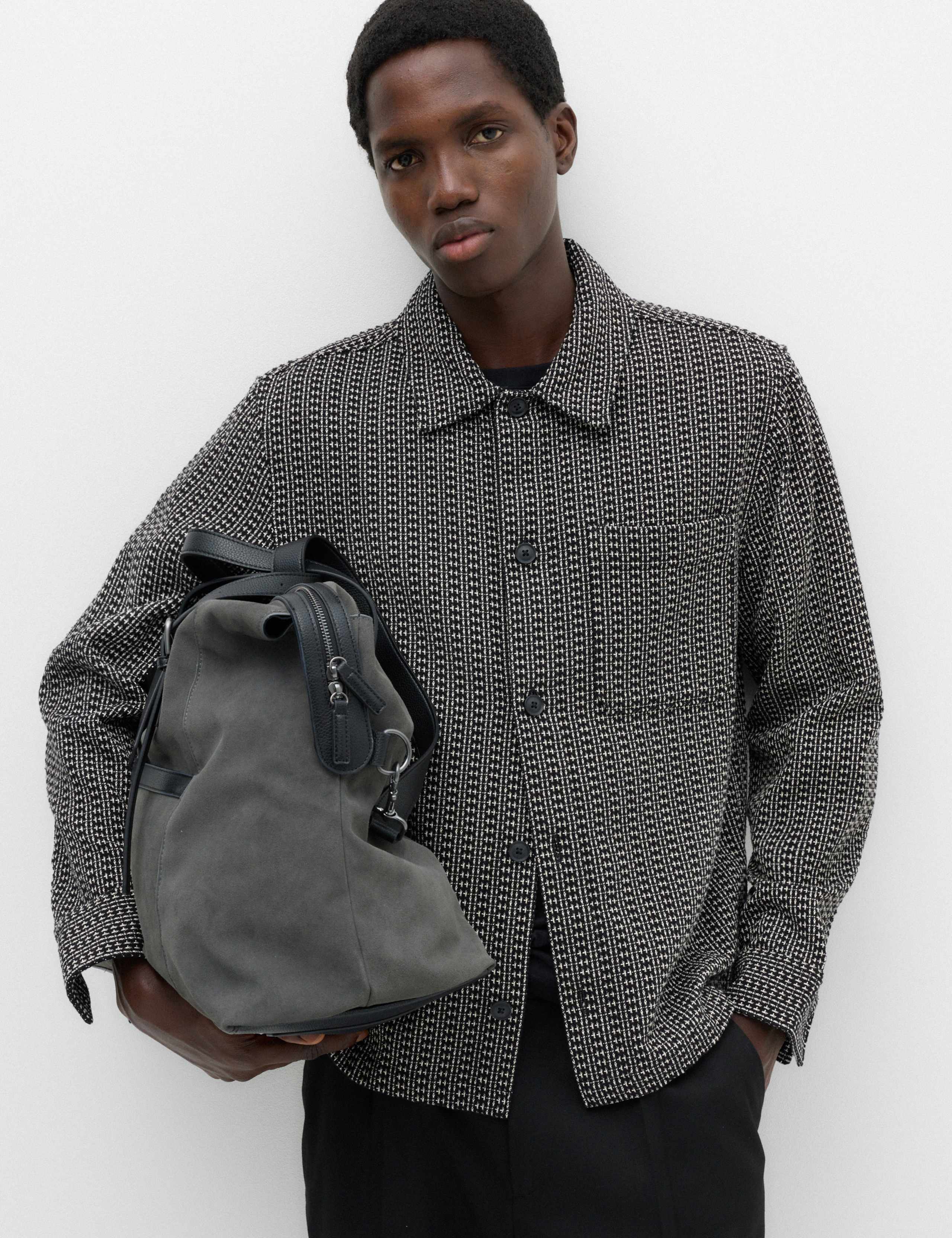 Pure Cotton Textured Overshirt