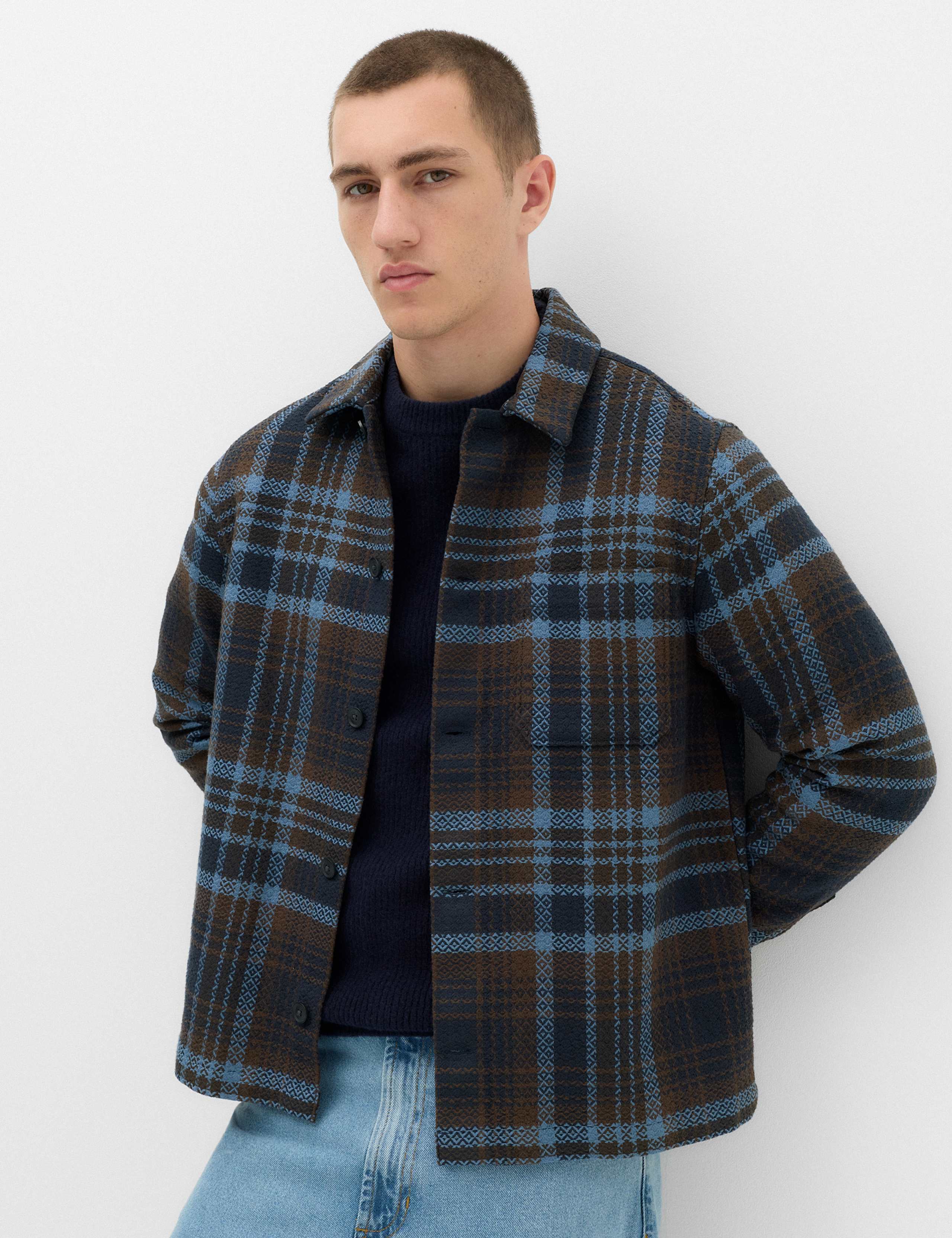 Pure Cotton Checked Overshirt