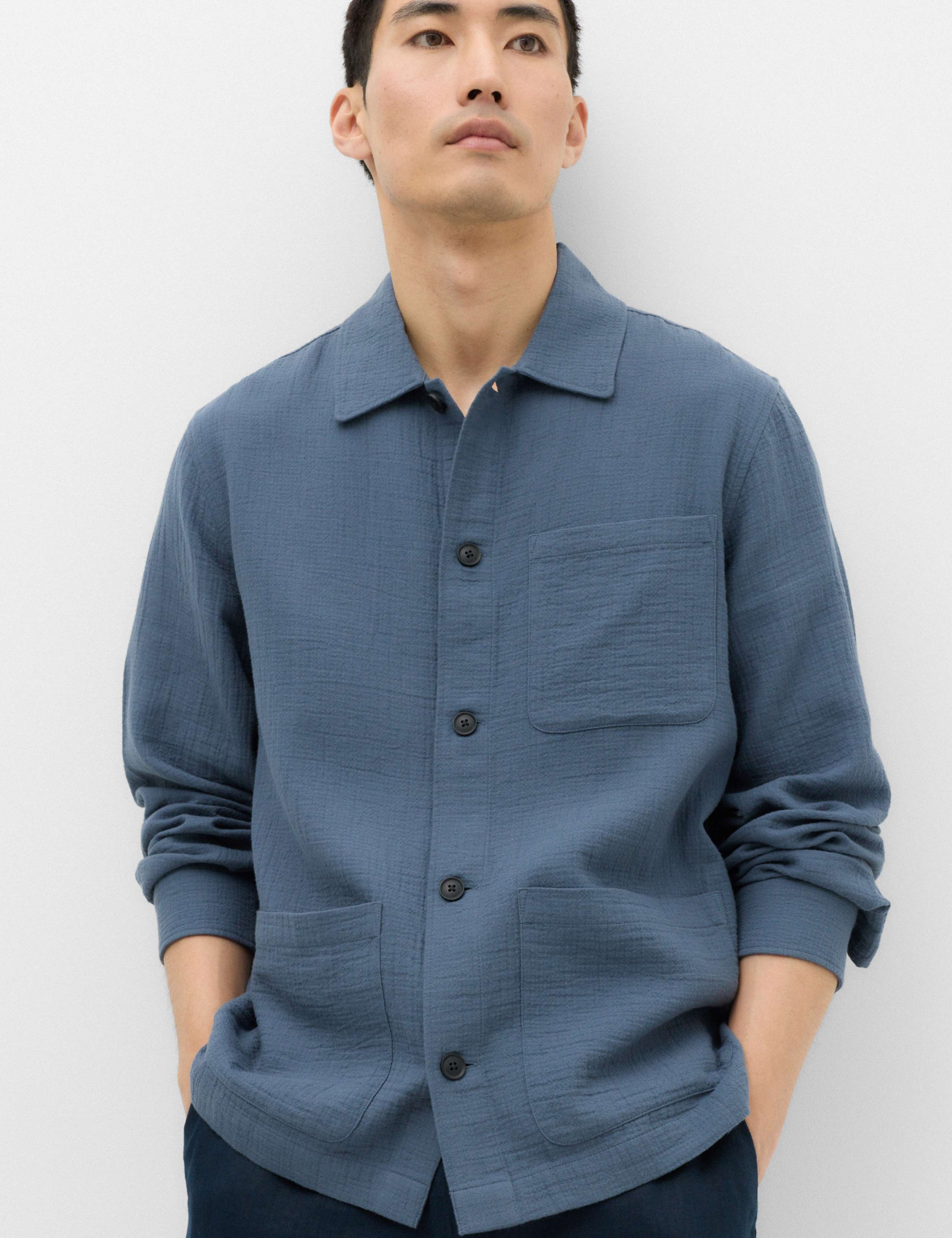 Pure Cotton Double Cloth Overshirt