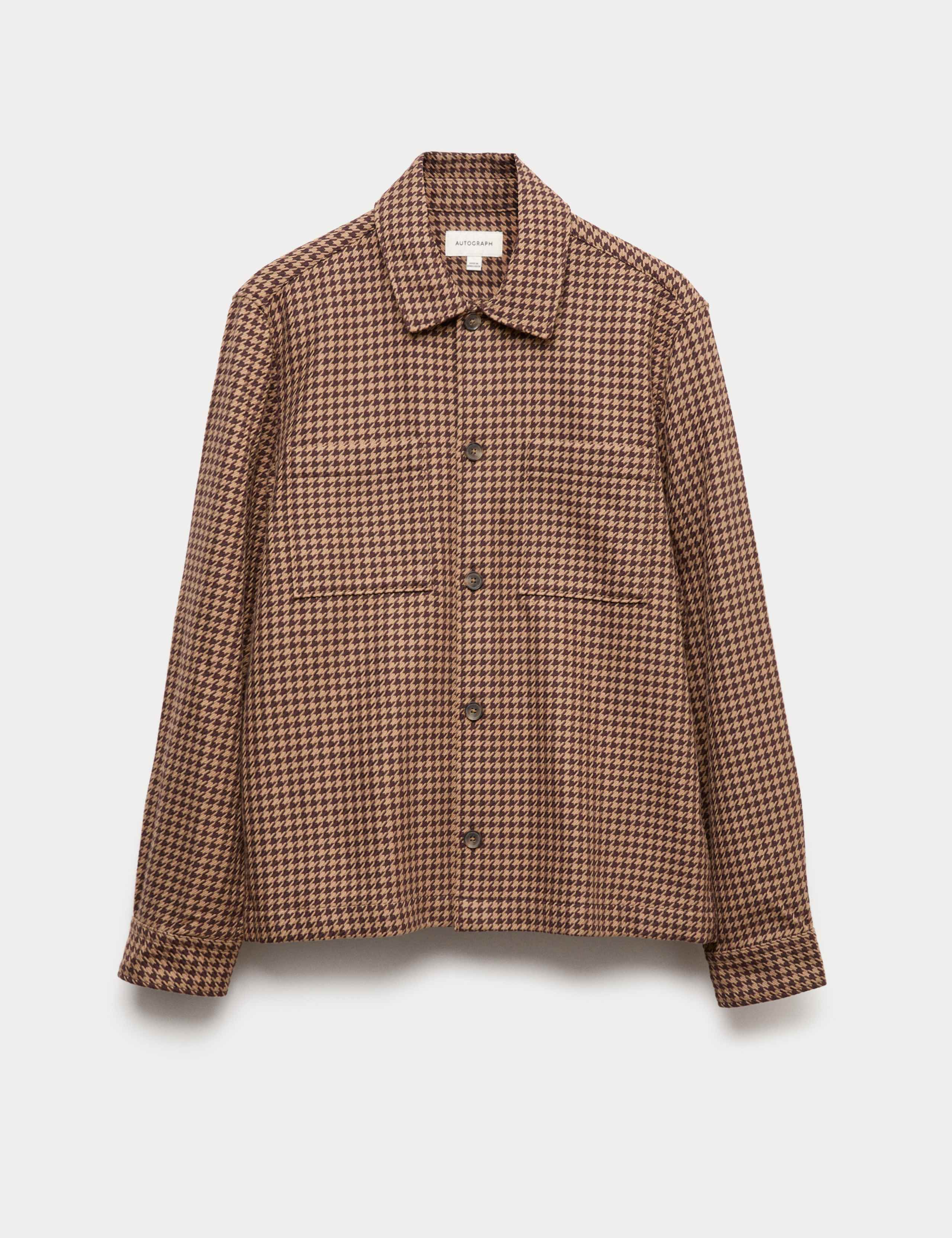 Pure Cotton Puppytooth Overshirt