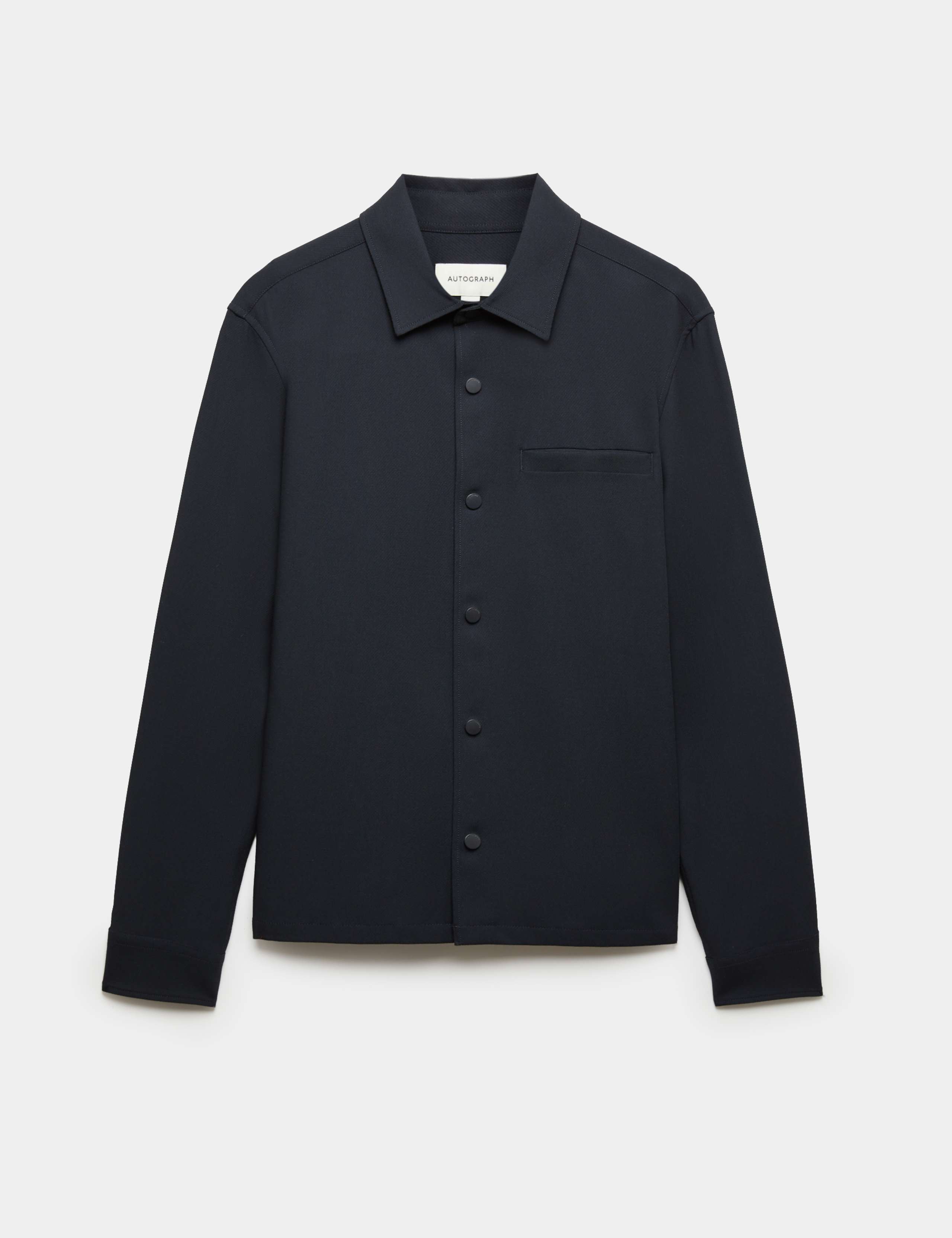 Regular Fit Stretch Twill Overshirt