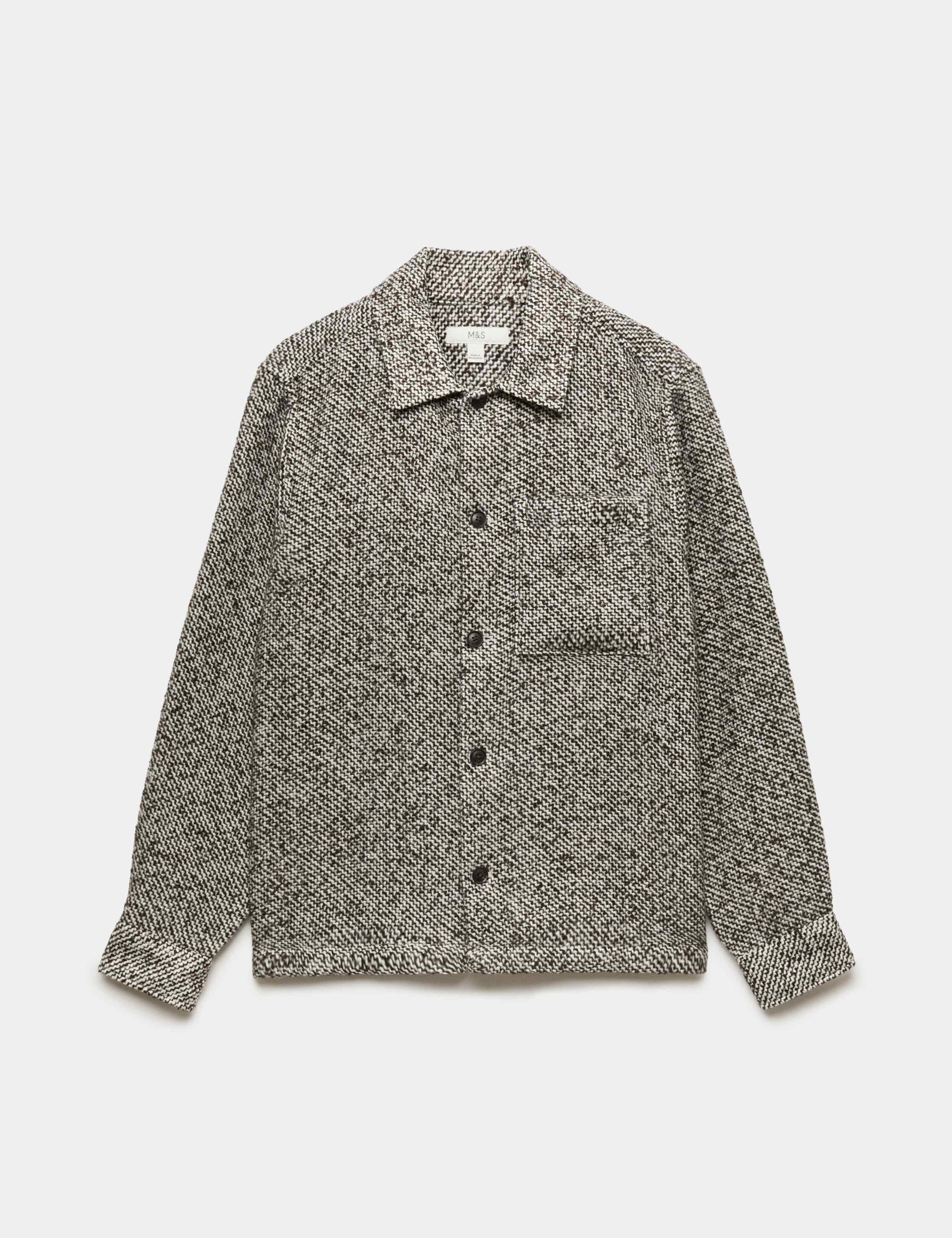 Textured Regular Fit Overshirt