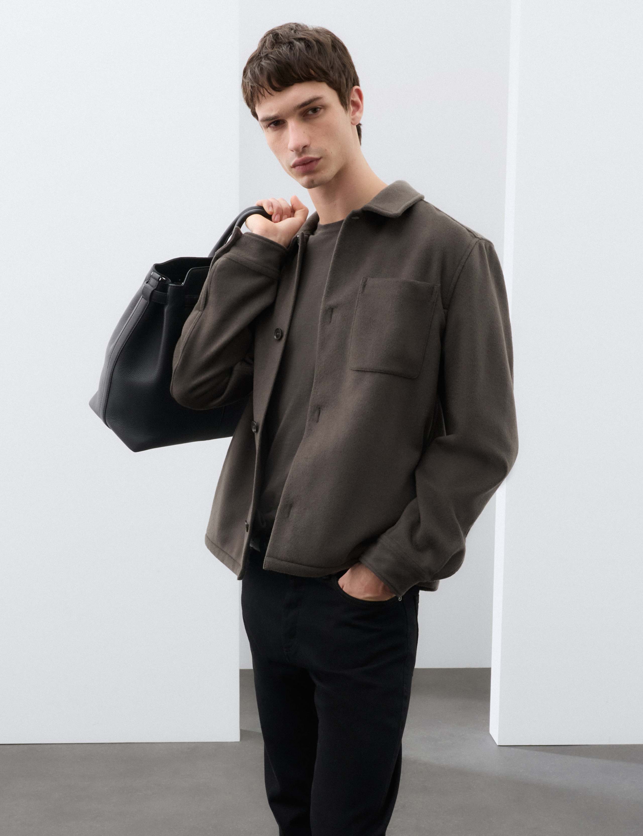 Regular Fit Wool Rich Overshirt