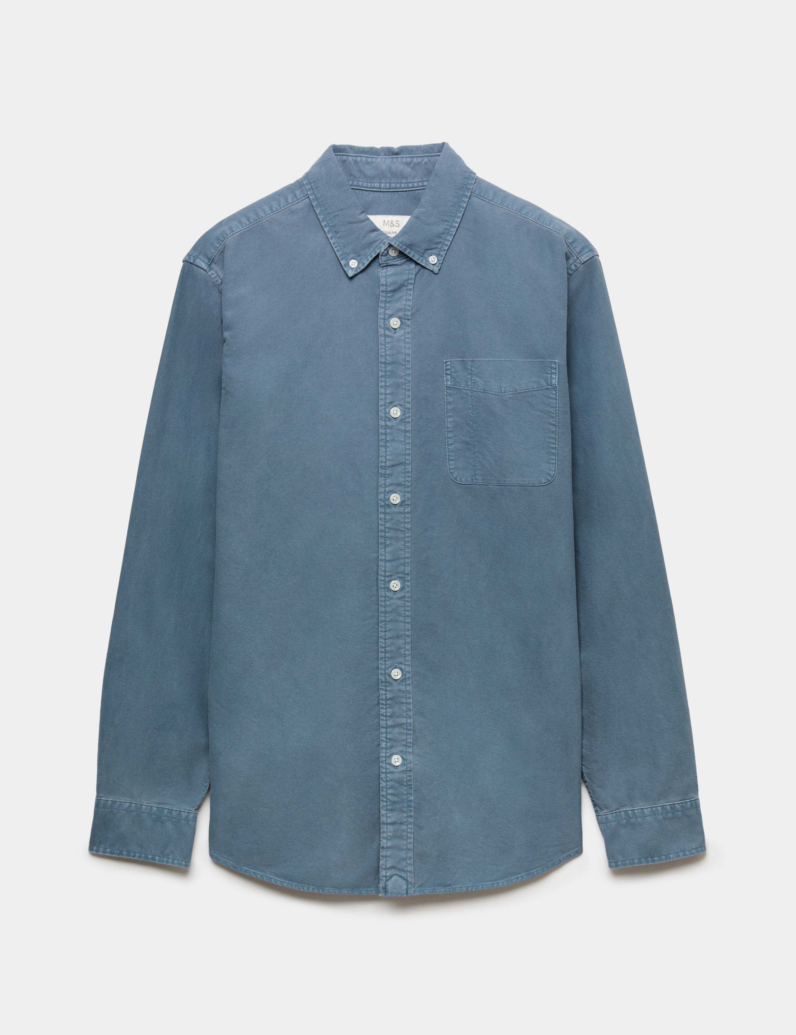 Pure Cotton Garment Dye Oxford Shirt