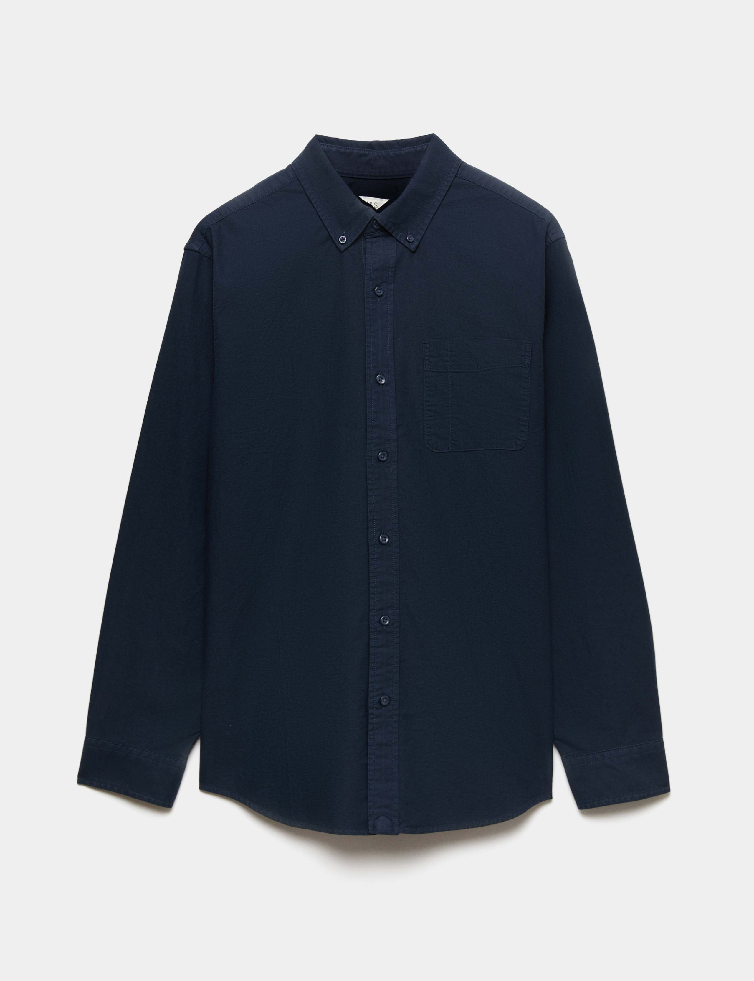 Pure Cotton Garment Dye Oxford Shirt