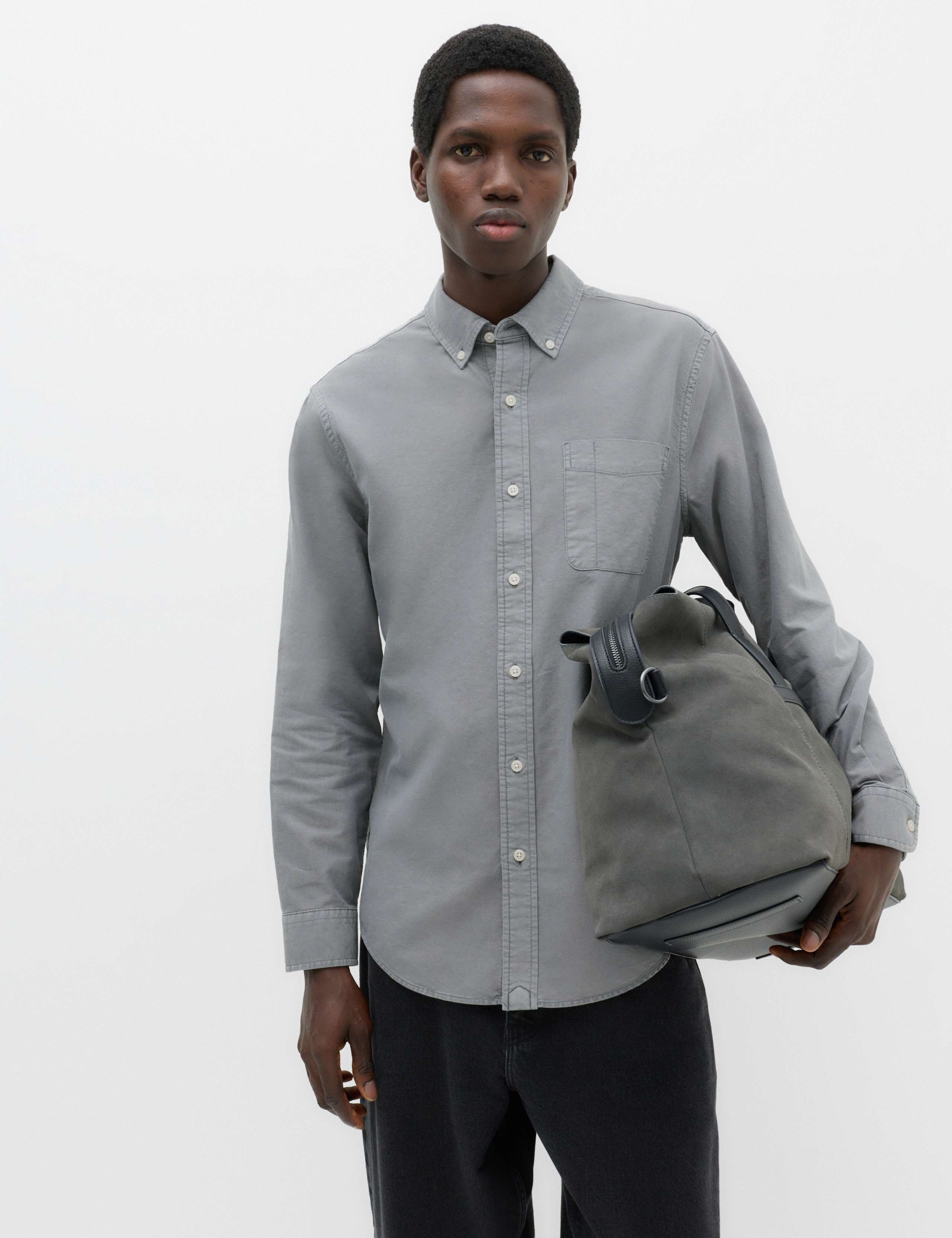 Pure Cotton Garment Dye Oxford Shirt