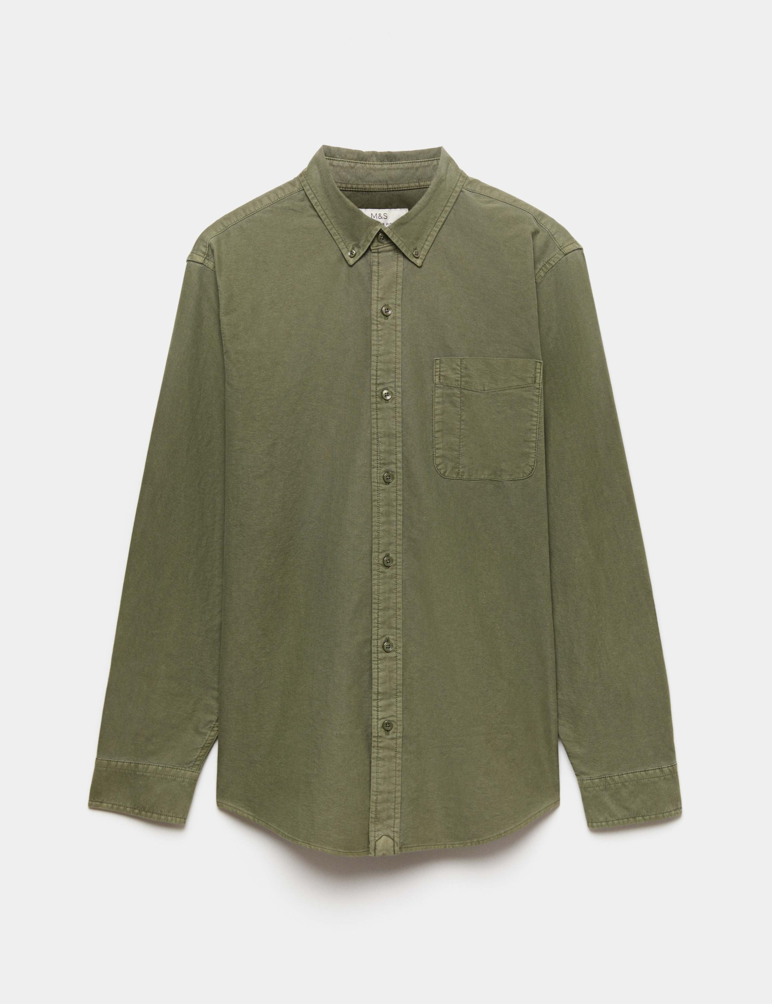 Pure Cotton Garment Dye Oxford Shirt