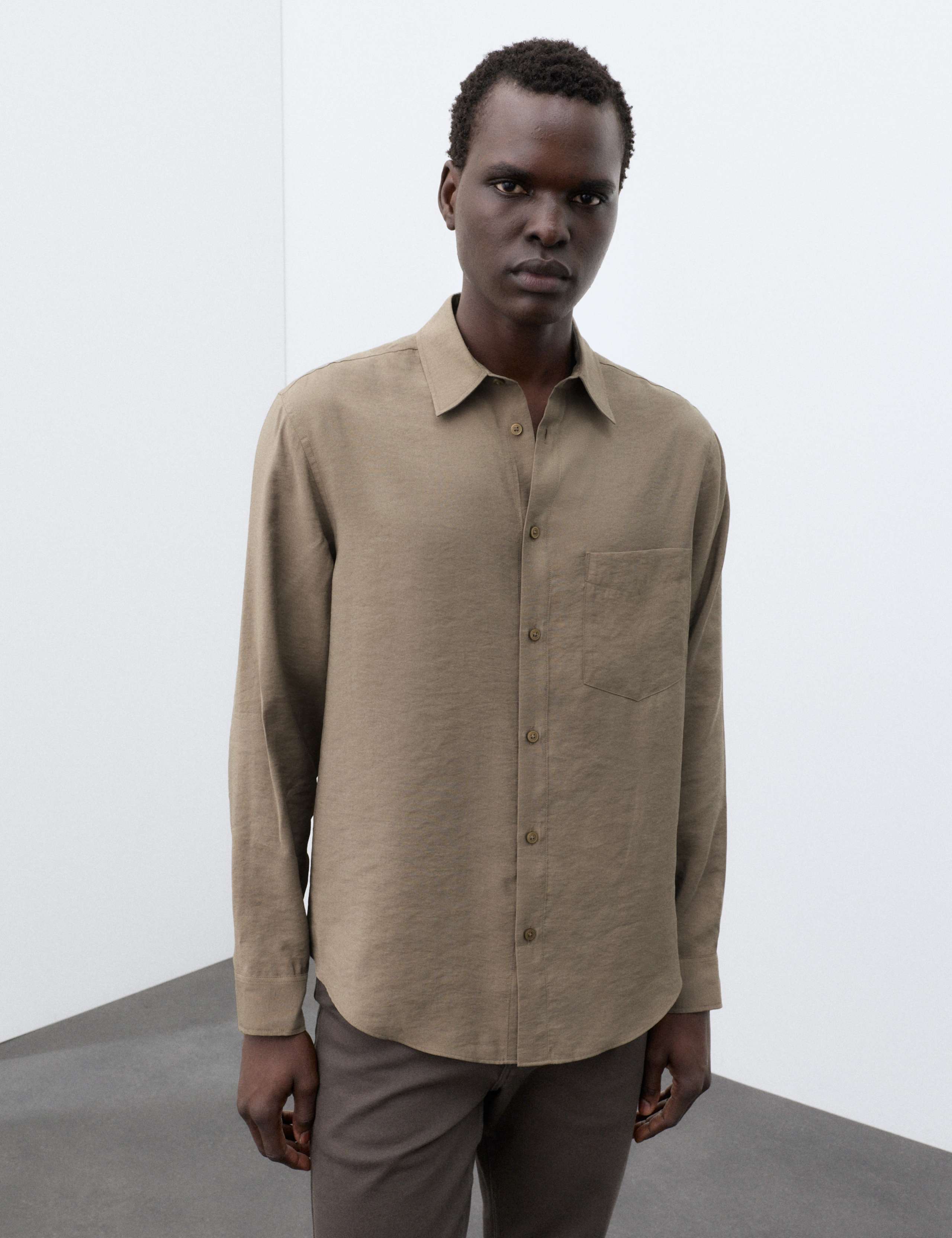 Long Sleeve Shirt with Chest Pocket