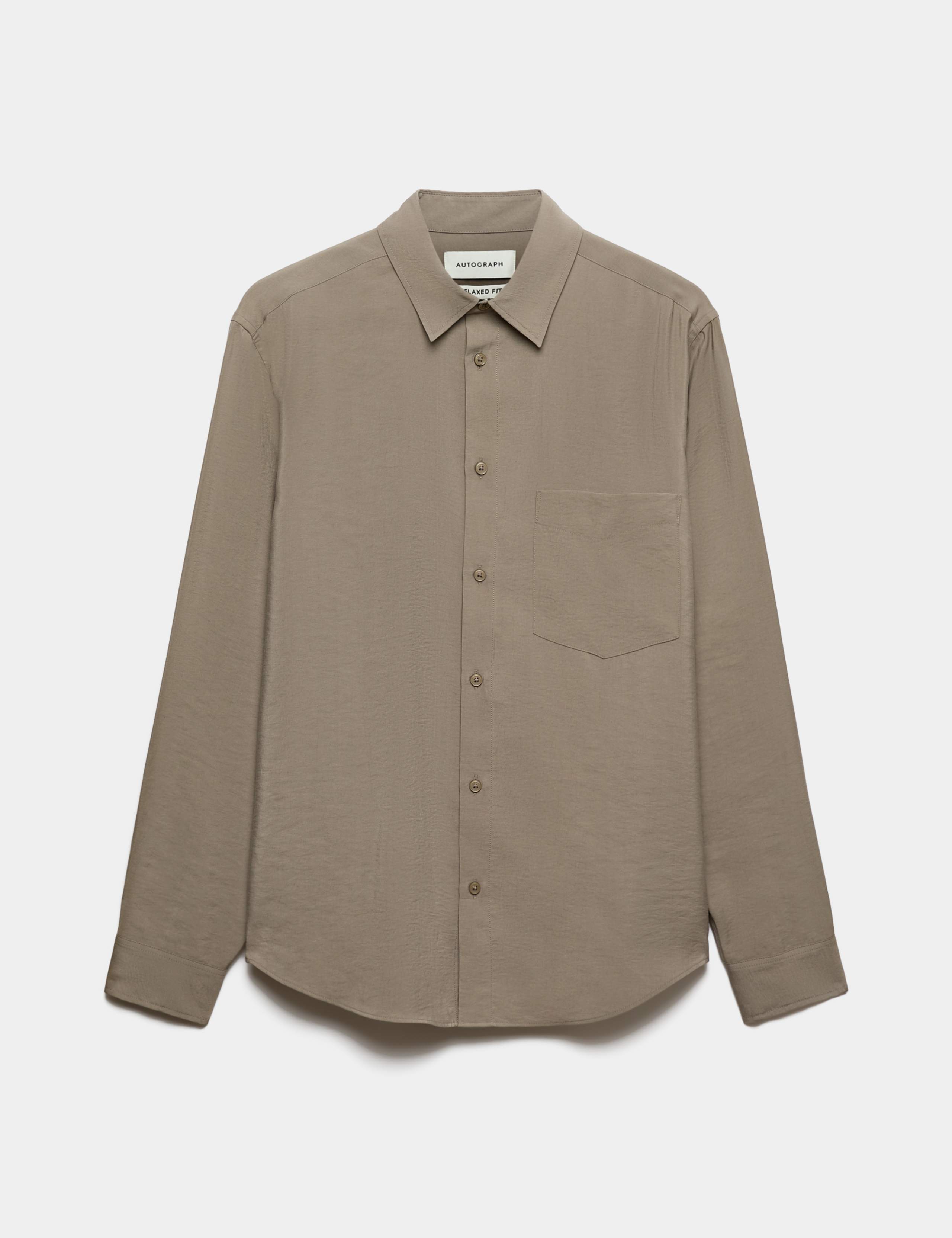 Regular Fit Satin Shirt