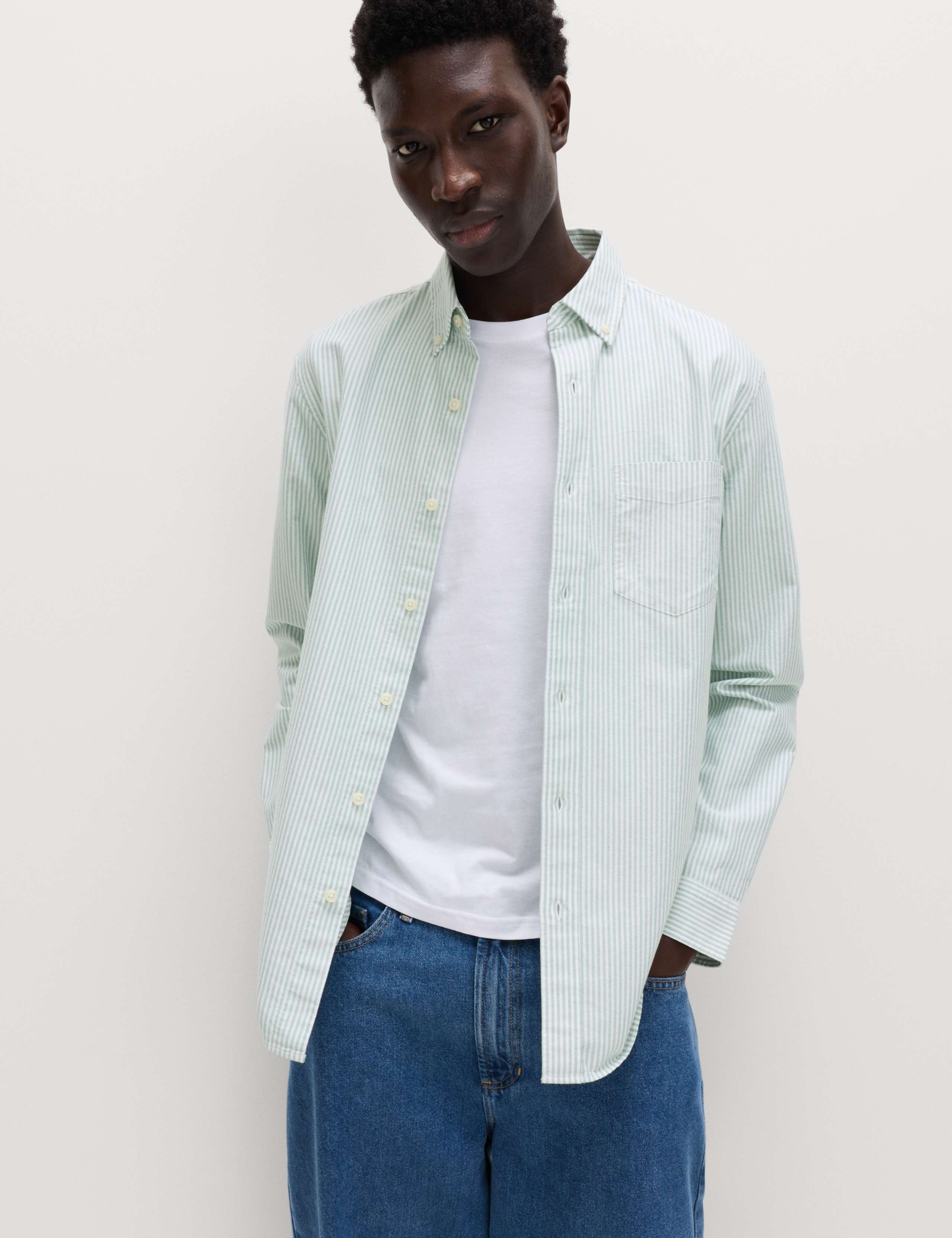 Ultimate Pure Cotton Striped Oxford Shirt