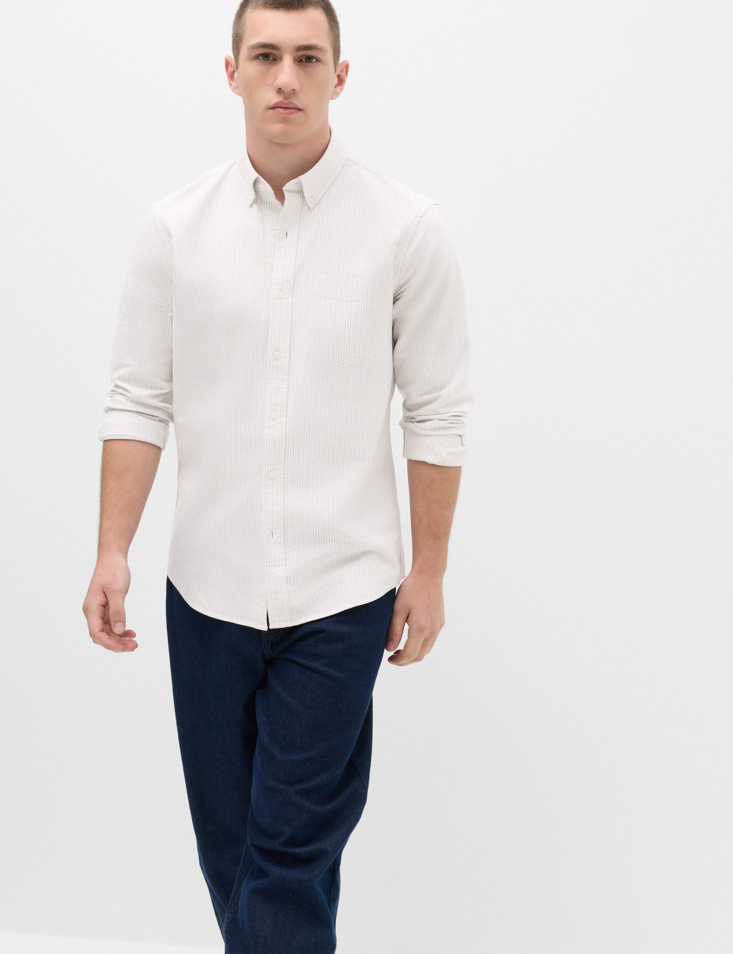 Ultimate Pure Cotton Striped Oxford Shirt