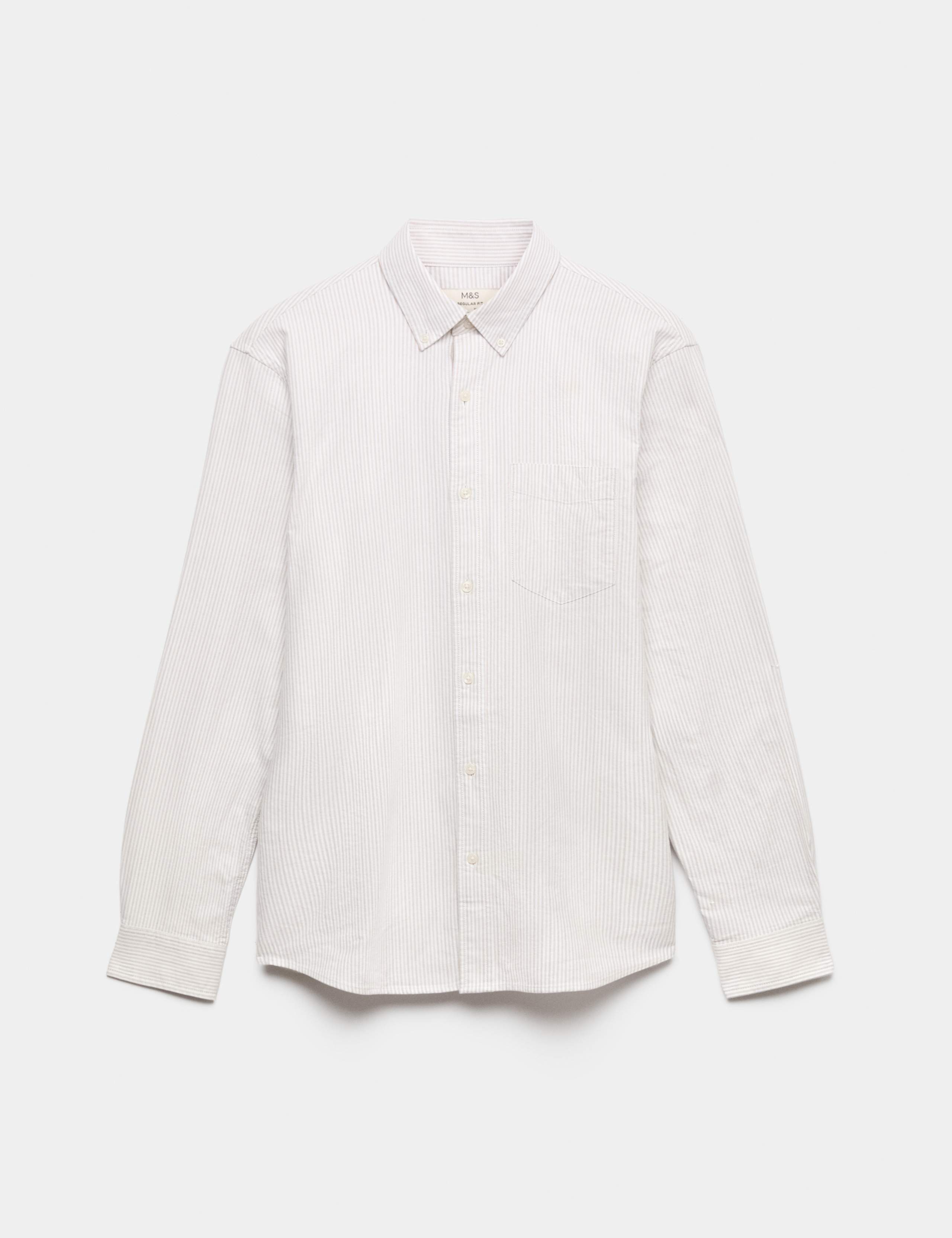 Regular Fit Pure Cotton Striped Shirt