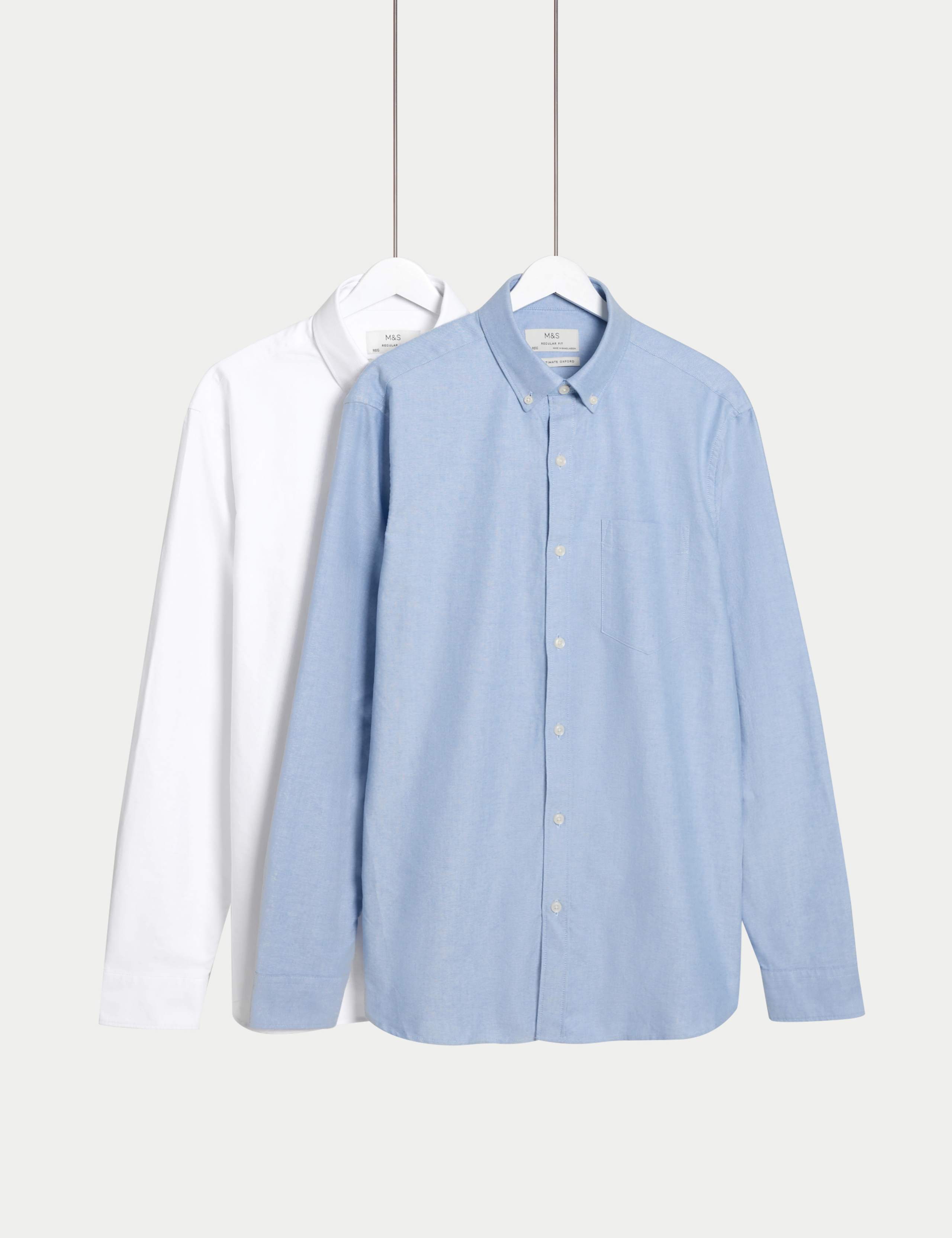 The Ultimate 2pk Regular Fit Pure Cotton Oxford Shirts