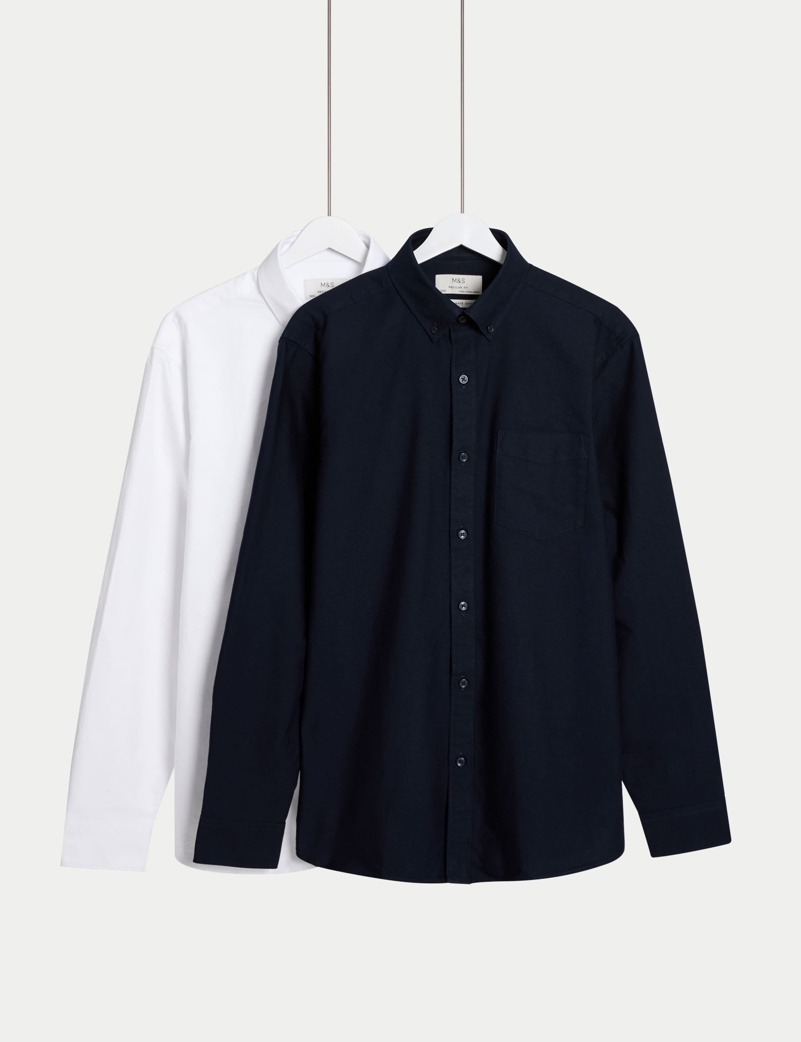 The Ultimate 2pk Regular Fit Pure Cotton Oxford Shirts