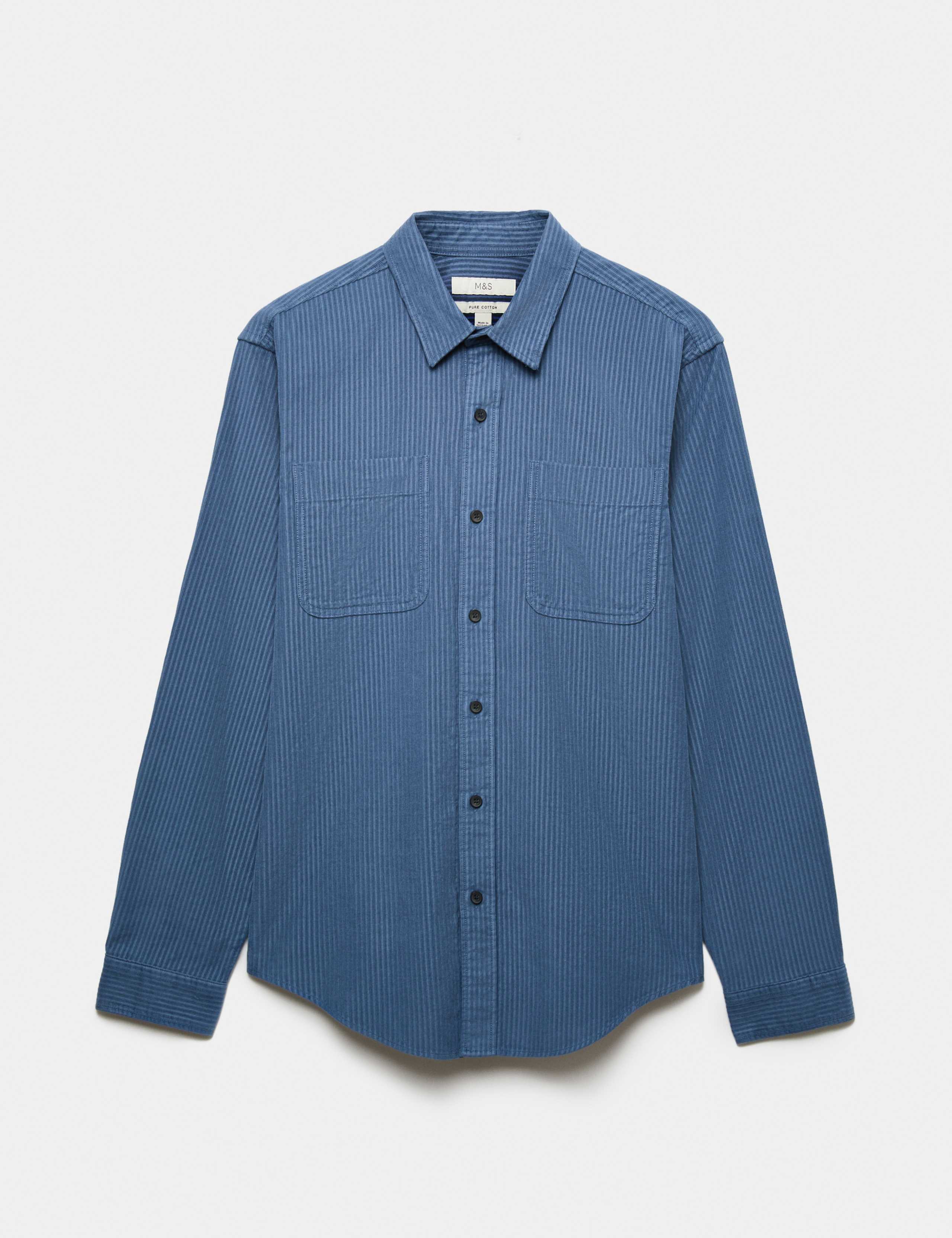 Regular Fit Striped Corduroy Shirt