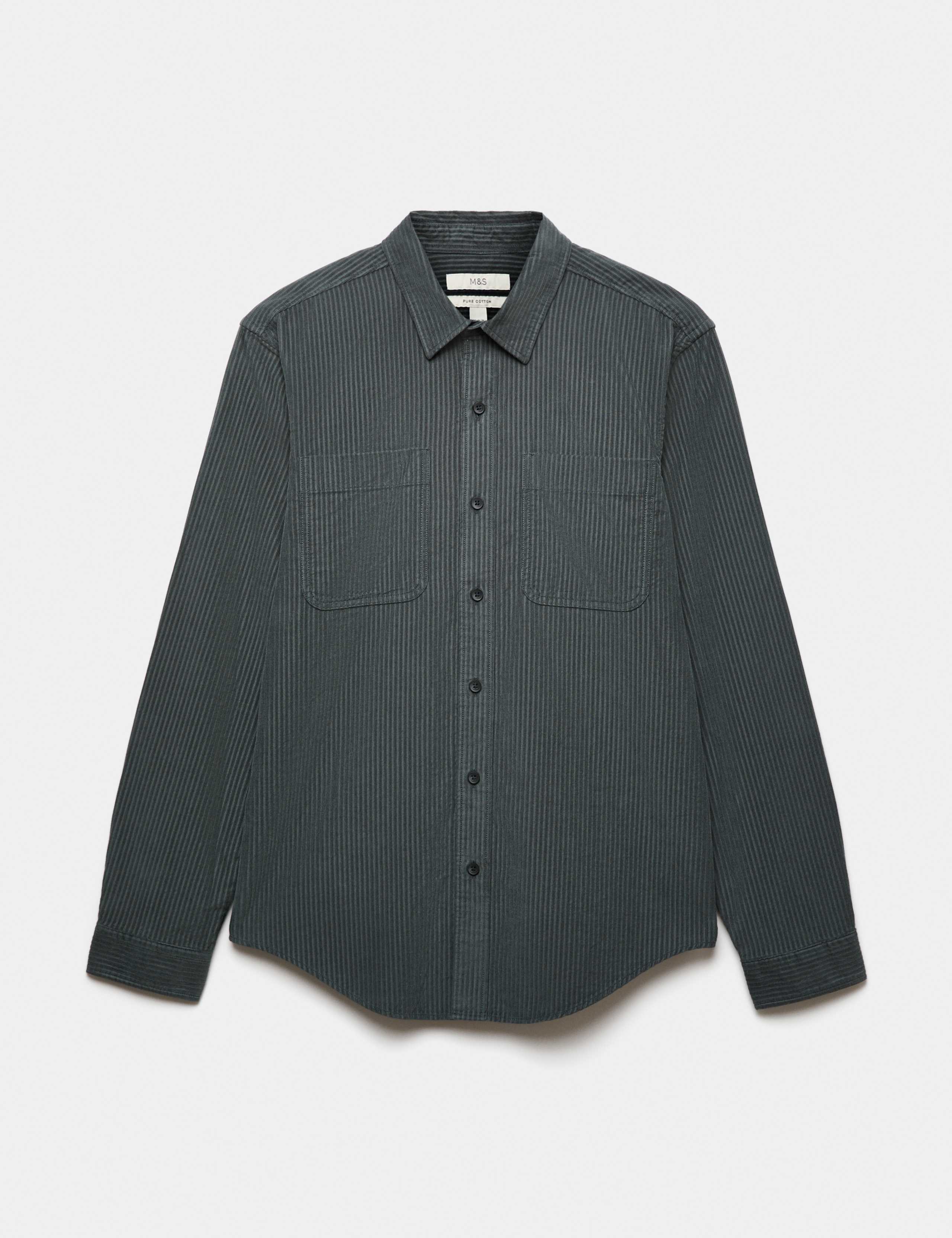 Regular Fit Striped Corduroy Shirt
