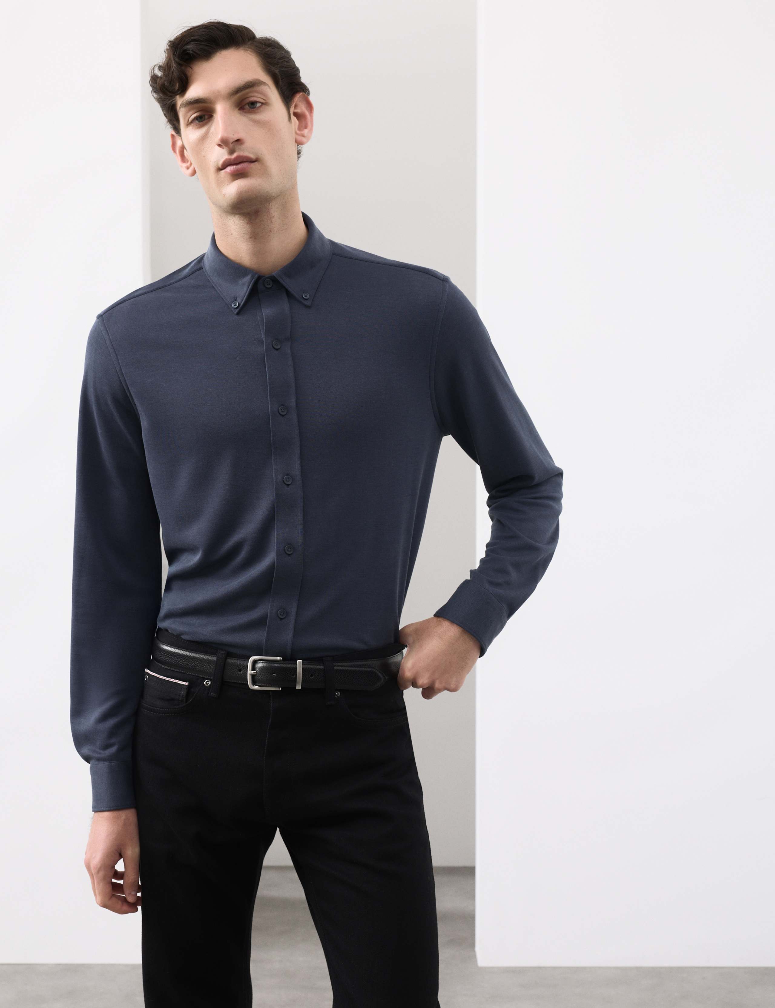 Regular Fit Easy Iron Modal Rich Shirt