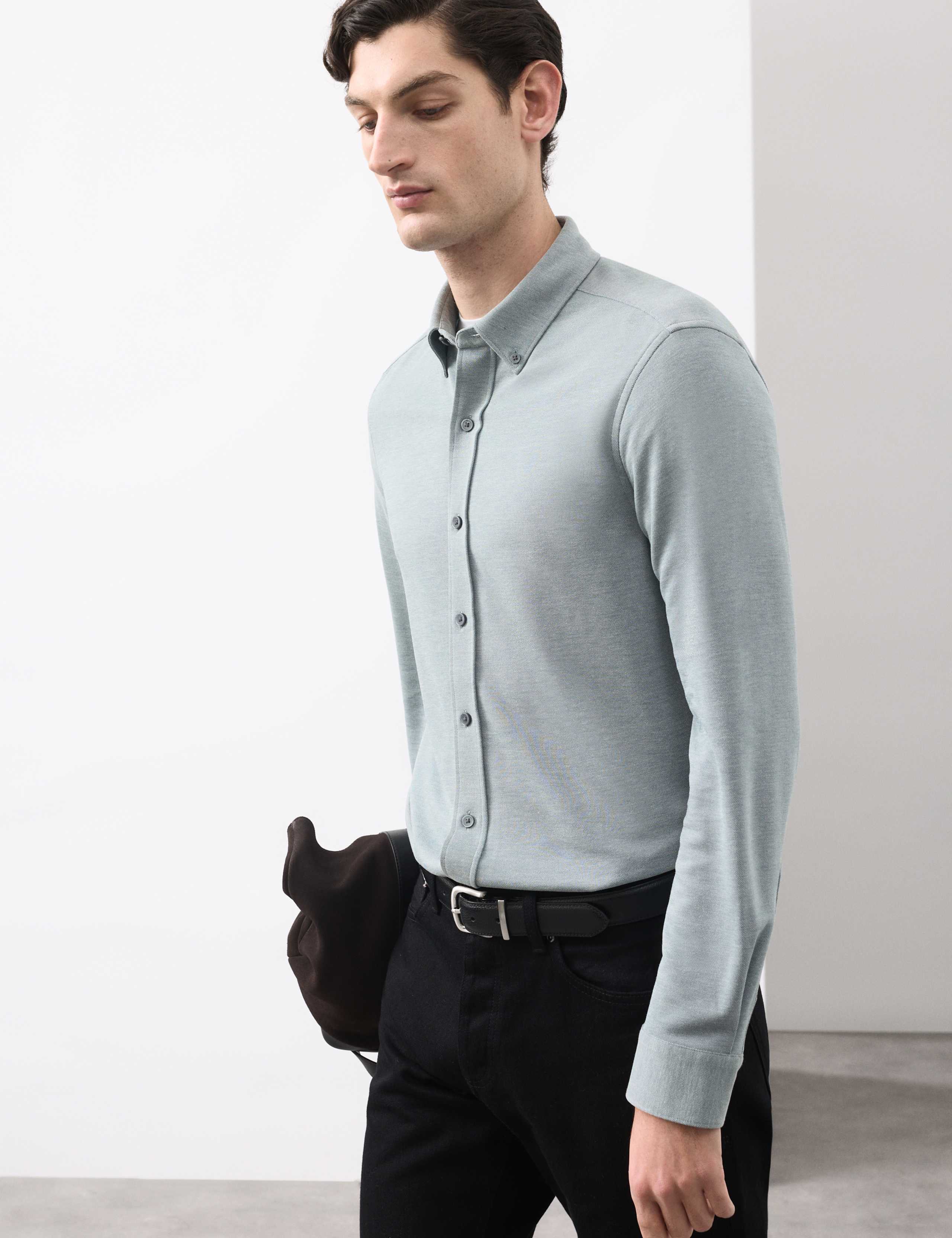 Regular Fit Easy Iron Modal Rich Shirt