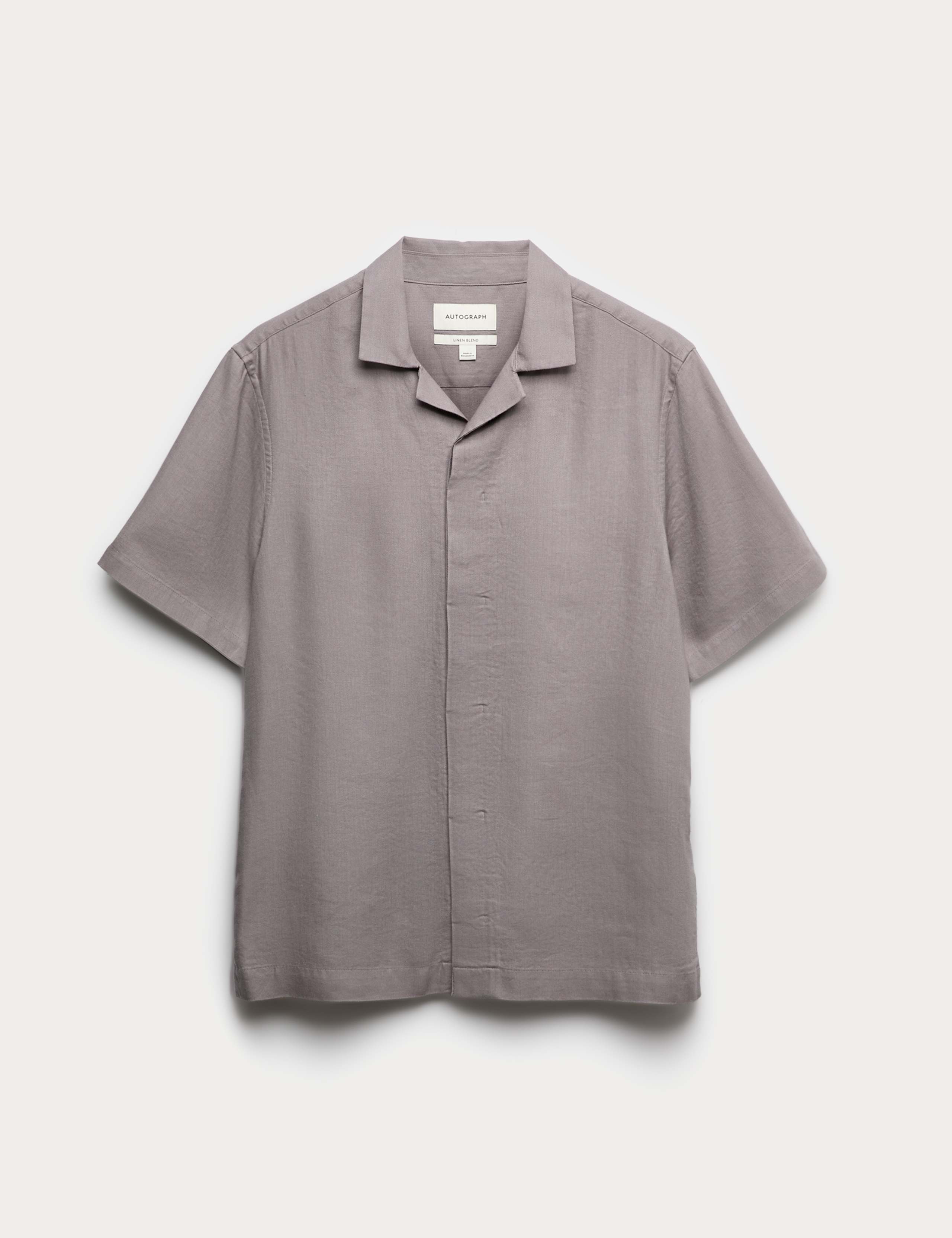 Linen Blend Short Sleeve Shirt
